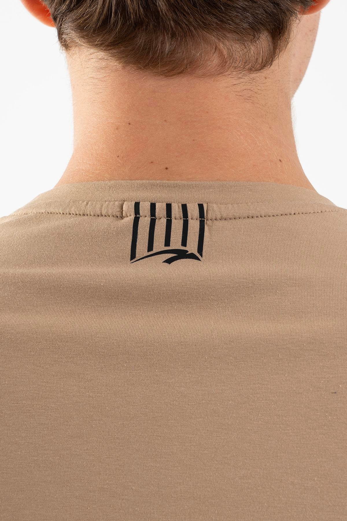 Maraton Sportswear Regular Erkek Bisiklet Yaka  Takma Kol Basic Sweatshirt 22295