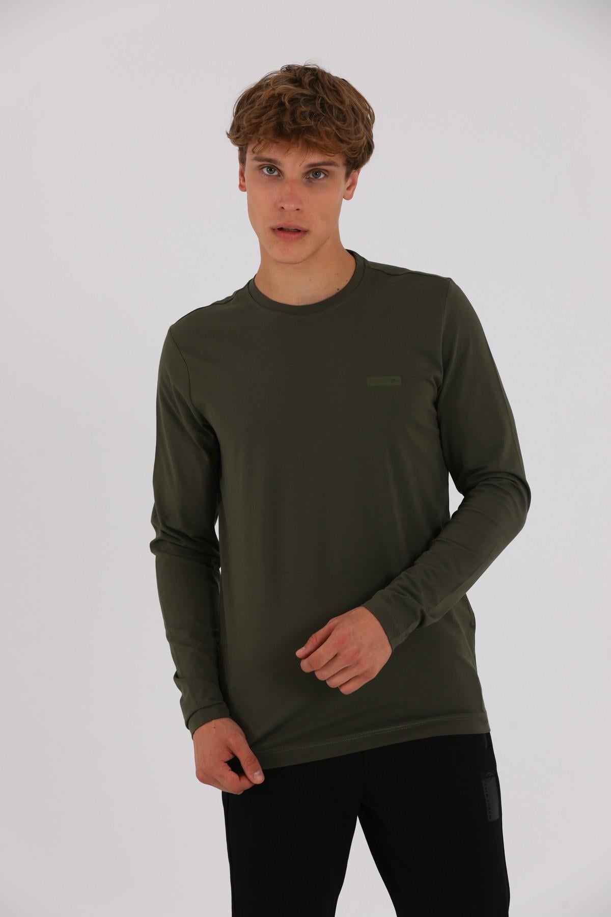 Maraton Sportswear Regular Erkek Bisiklet Yaka  Uzun Kol Basic Sweatshirt 20906
