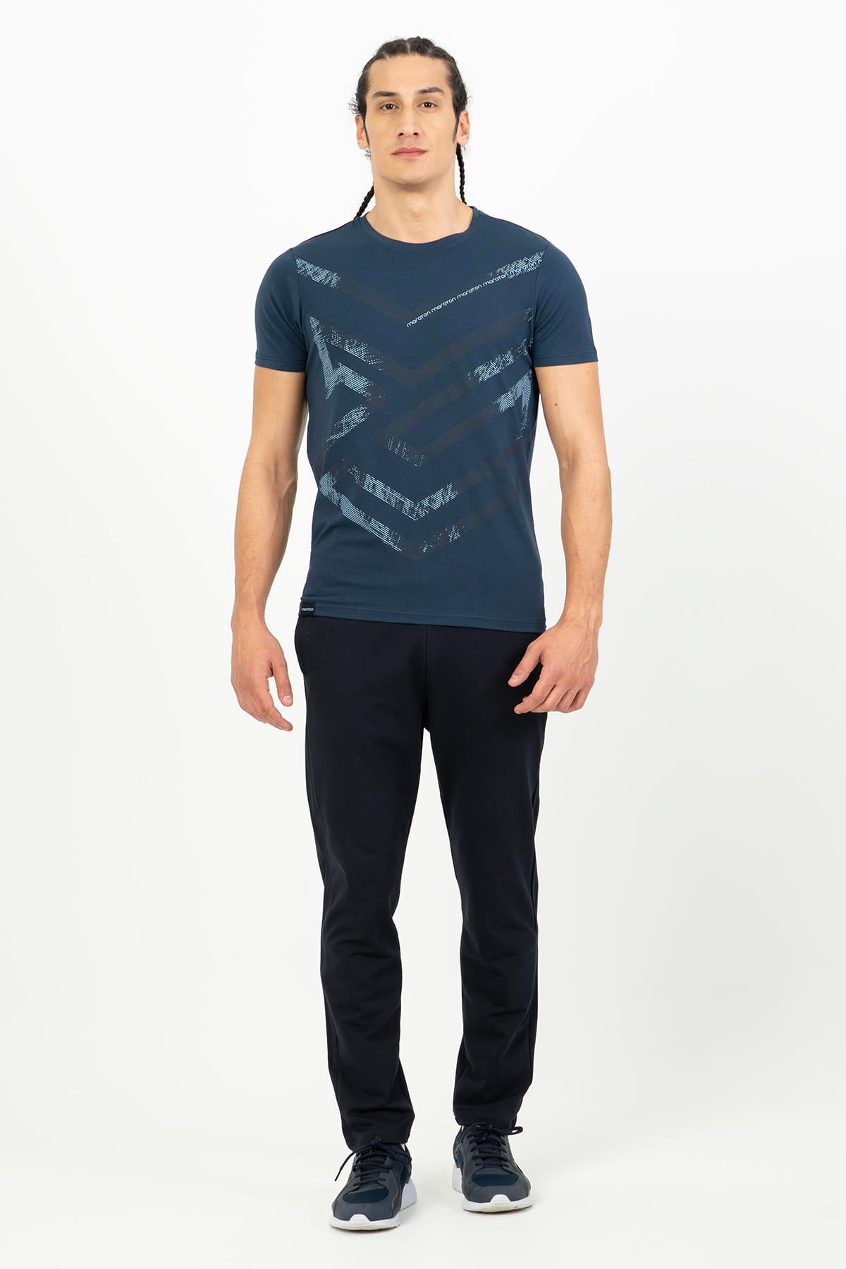 Maraton Sportswear Regular Erkek Bisiklet Yaka  Kısa Kol Basic T-shirt 21606