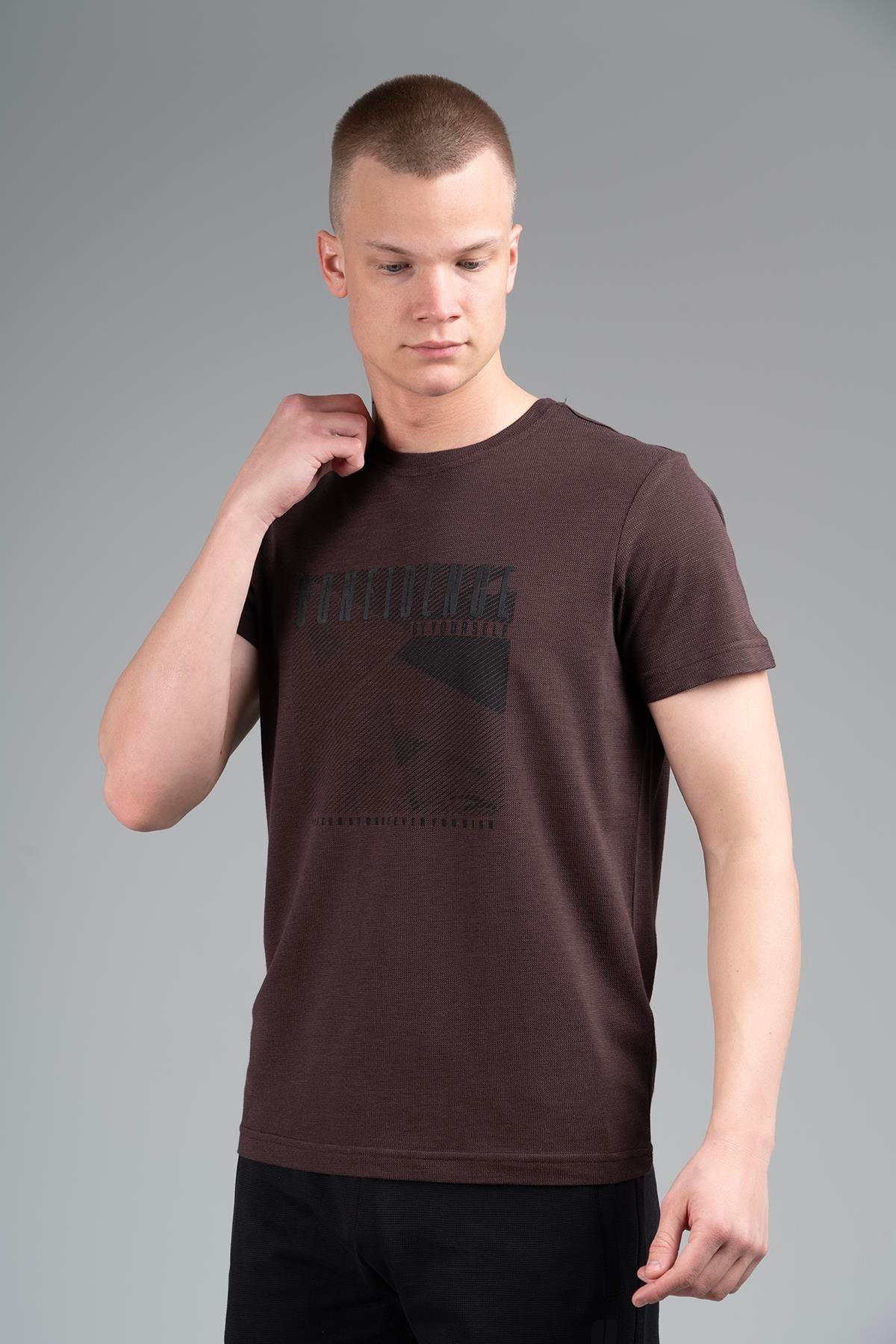 Maraton Sportswear Regular Erkek Bisiklet Yaka  Kısa Kol Basic  T-shirt 22509