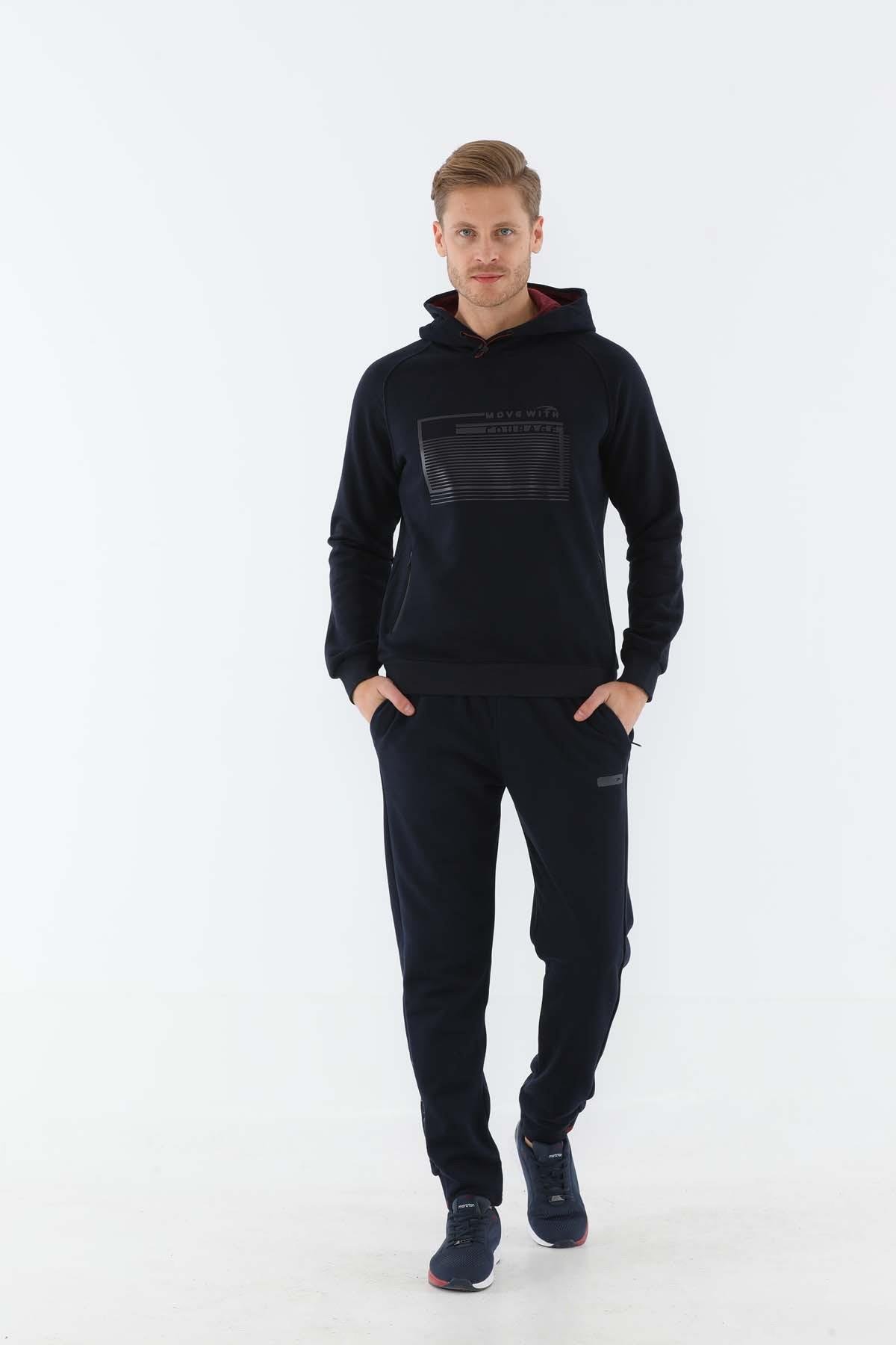 Maraton Sportswear Regular Erkek Bisiklet Yaka  Uzun Kol Basic Sweatshirt 20146