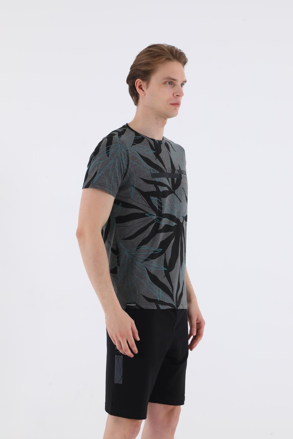 Maraton Sportswear Regular Erkek Bisiklet Yaka  Kısa Kol Beach T-shirt 20603