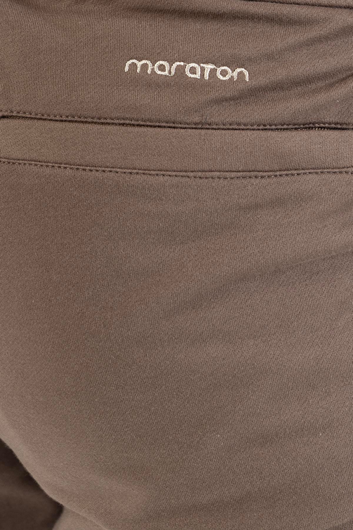 Maraton Sportswear Regular Erkek  Dar Paça  Basic Kakao Eşofman Altı 22449