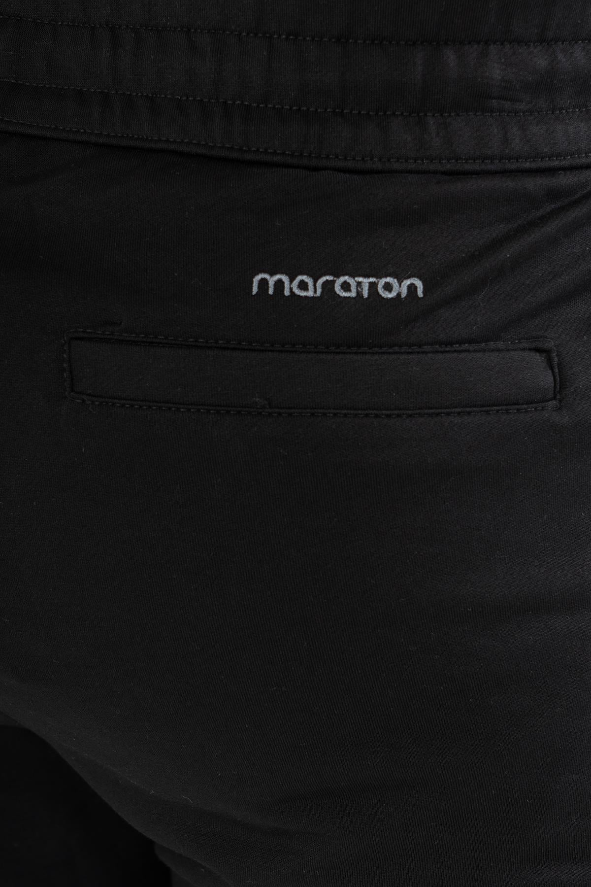 Maraton Sportswear Regular Erkek  Dar Paça  Basic Siyah Eşofman Altı 22449