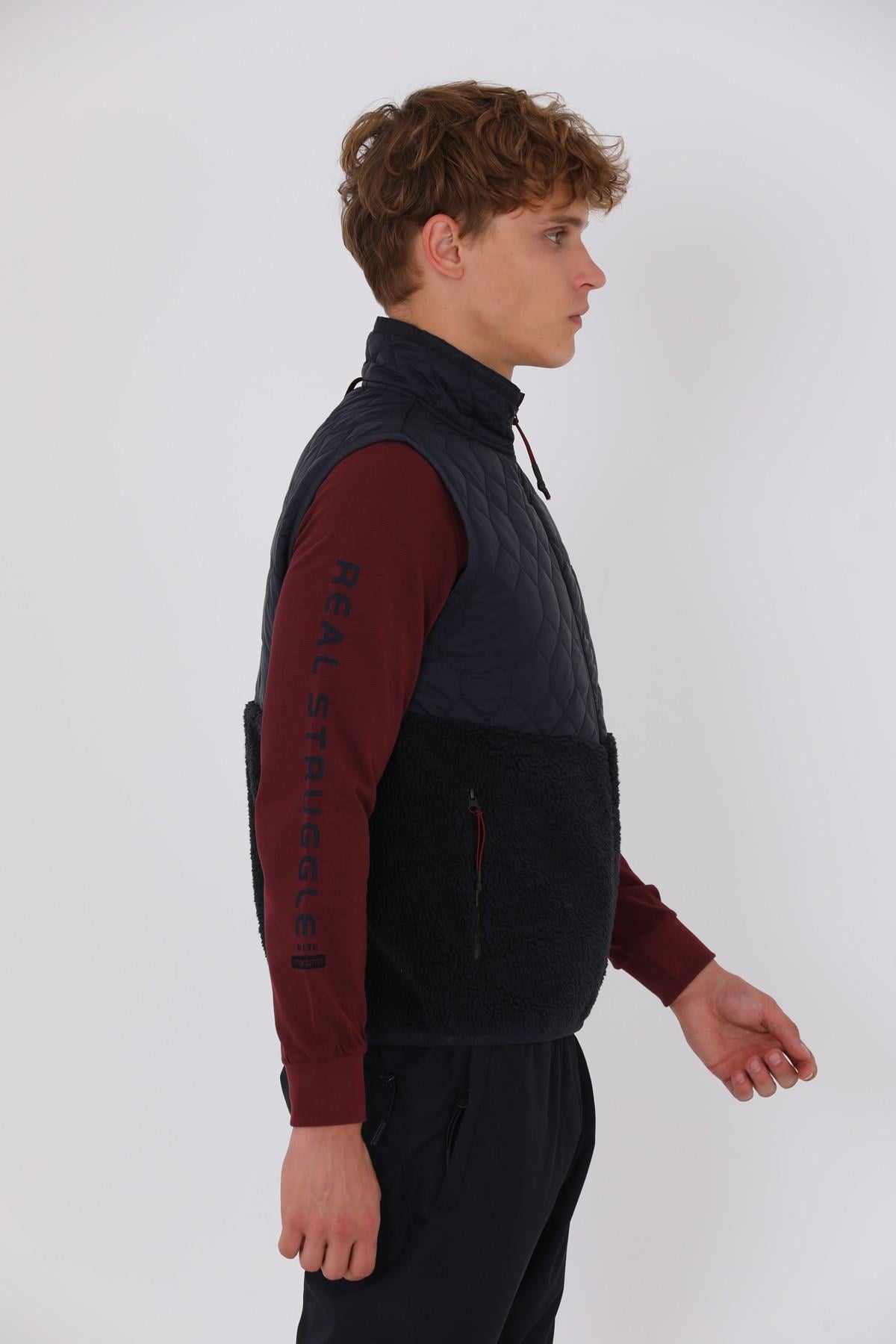 Maraton Sportswear Regular Erkek Dik Yaka  Kolsuz Basic Yelek 20218