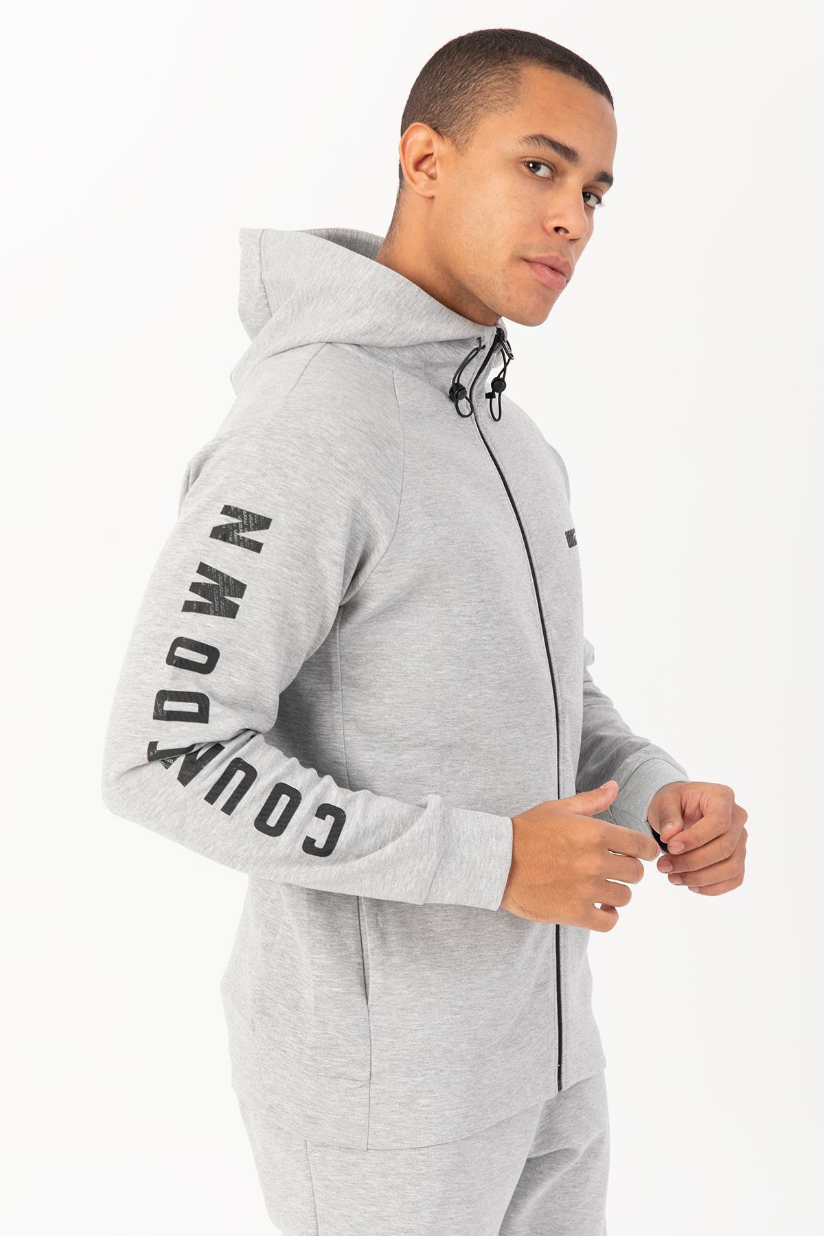 Maraton Sportswear Regular Erkek Dik Yaka  Reglan Kol Basic Eşofman Üstü 22397