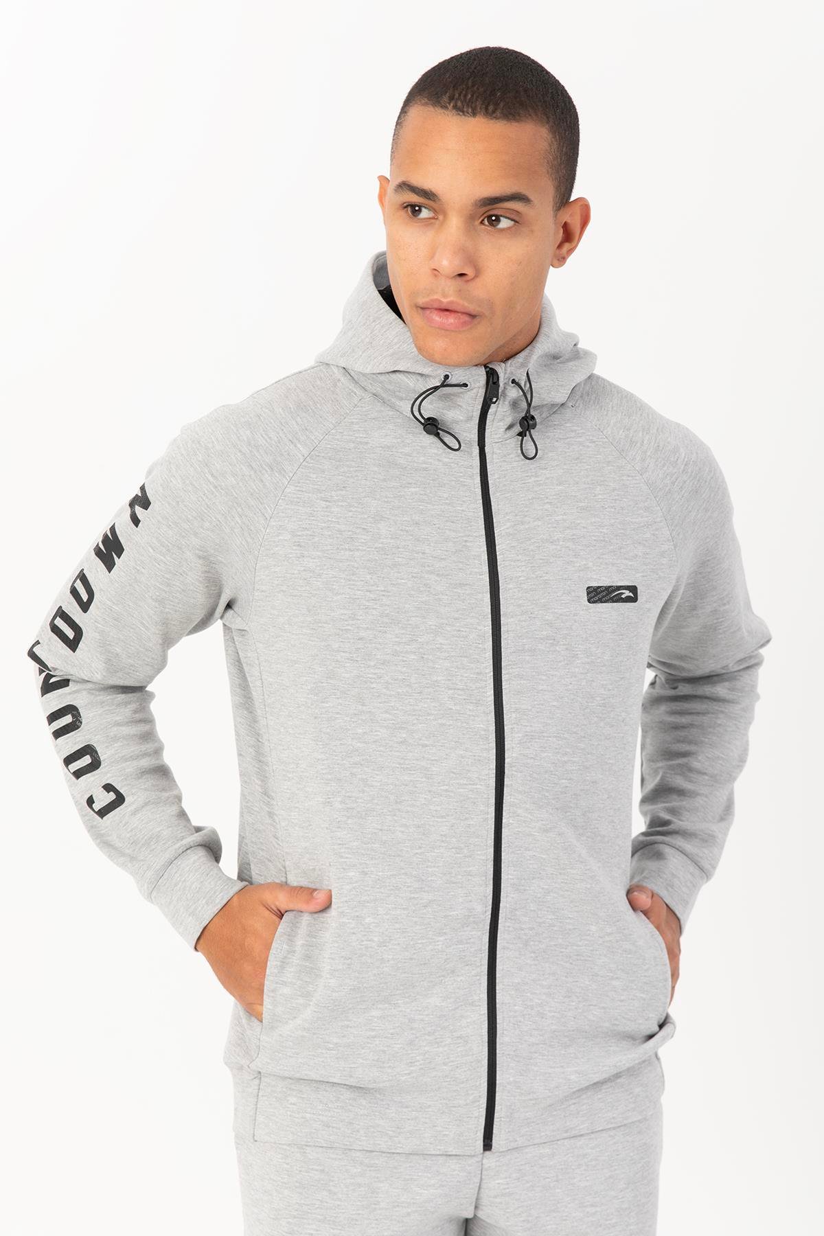 Maraton Sportswear Regular Erkek Dik Yaka  Reglan Kol Basic Eşofman Üstü 22397