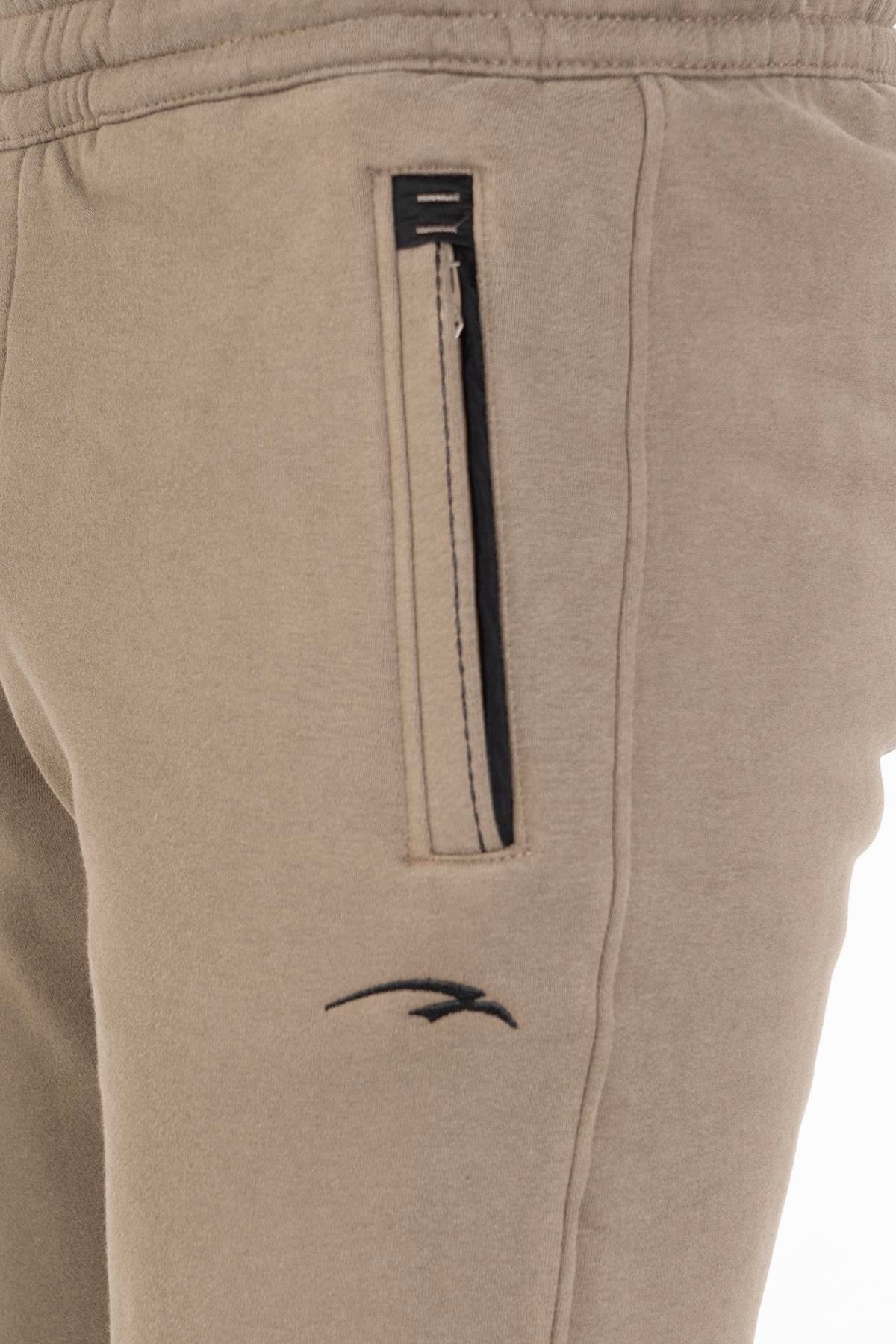 Maraton Sportswear Regular Erkek  Düz Paça  Basic Kakao Eşofman Altı 17935