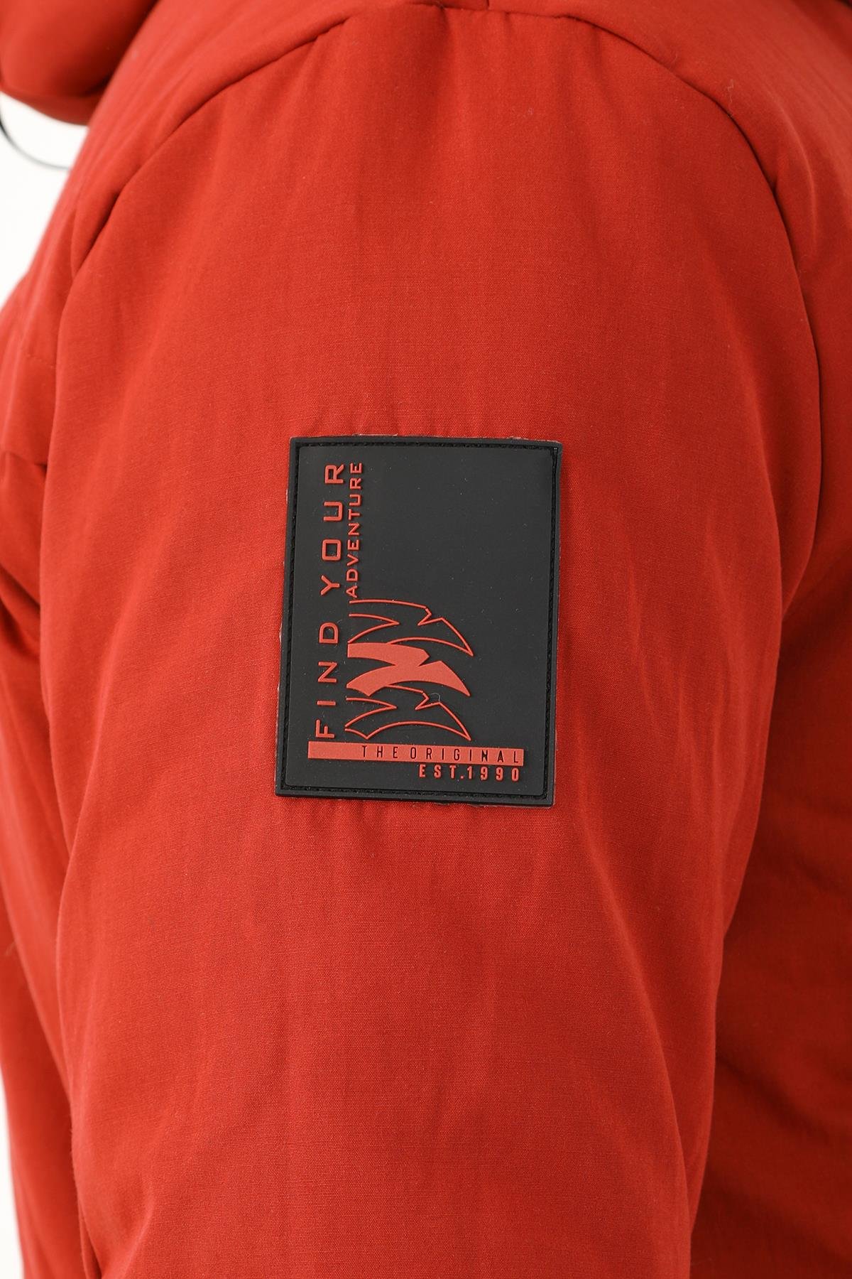 Maraton Sportswear Regular Erkek Kapşonlu  Uzun Kol Basic Parka 21302