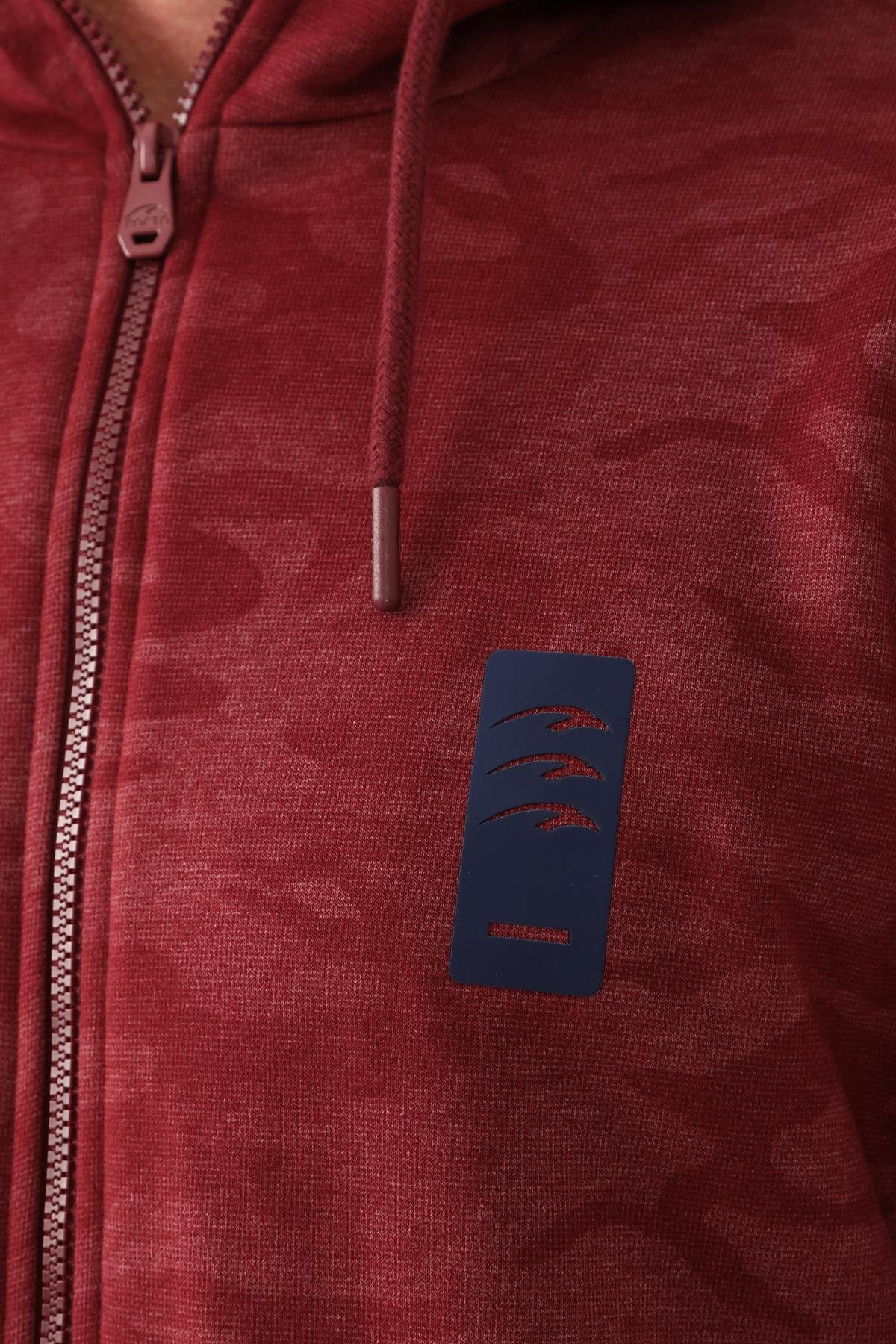 Maraton Sportswear Regular Erkek Kapşonlu  Uzun Kol Basic Eşofman Üstü 21384