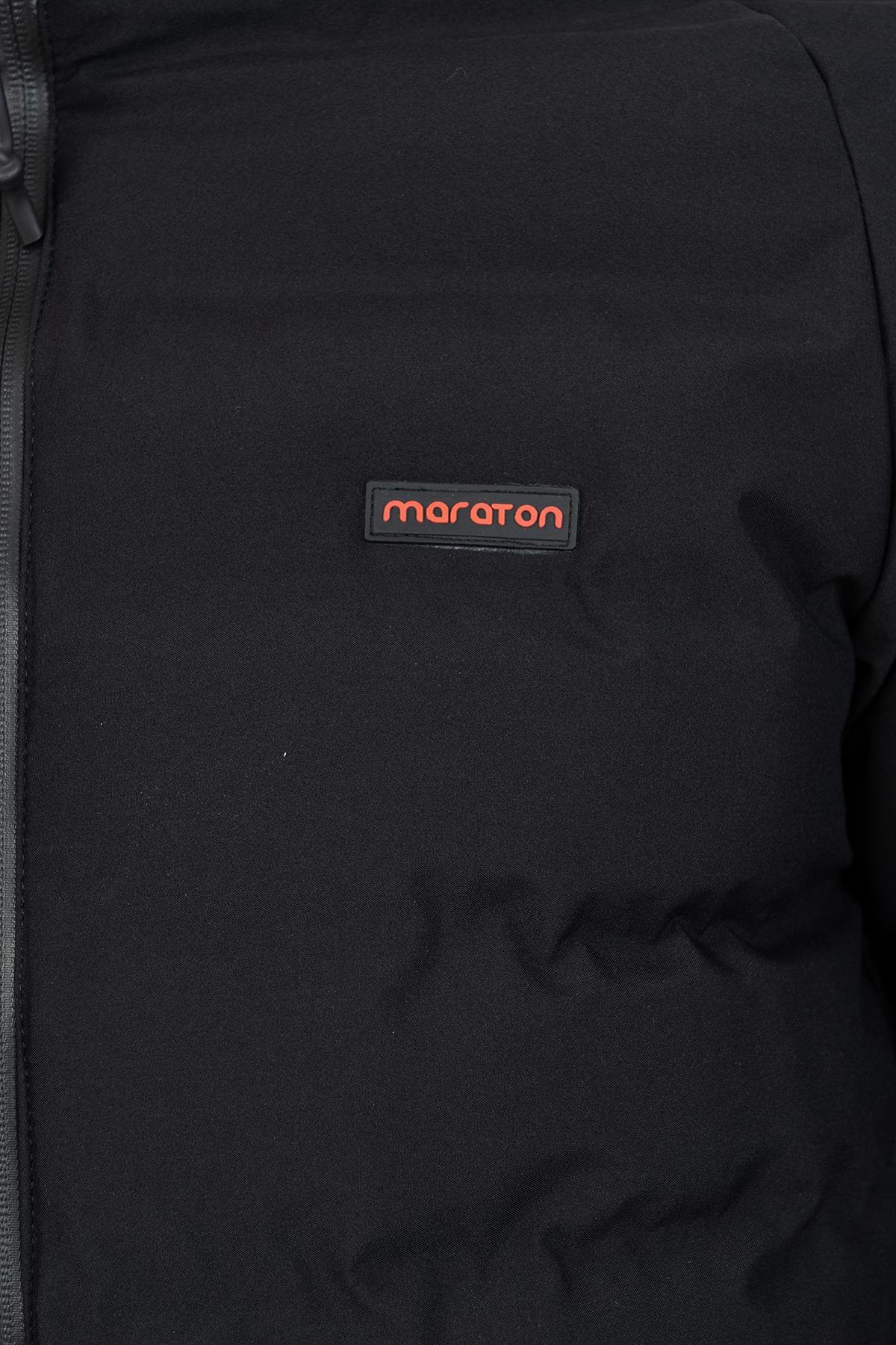 Maraton Sportswear Regular Erkek Kapşonlu  Uzun Kol Basic Mont 21501