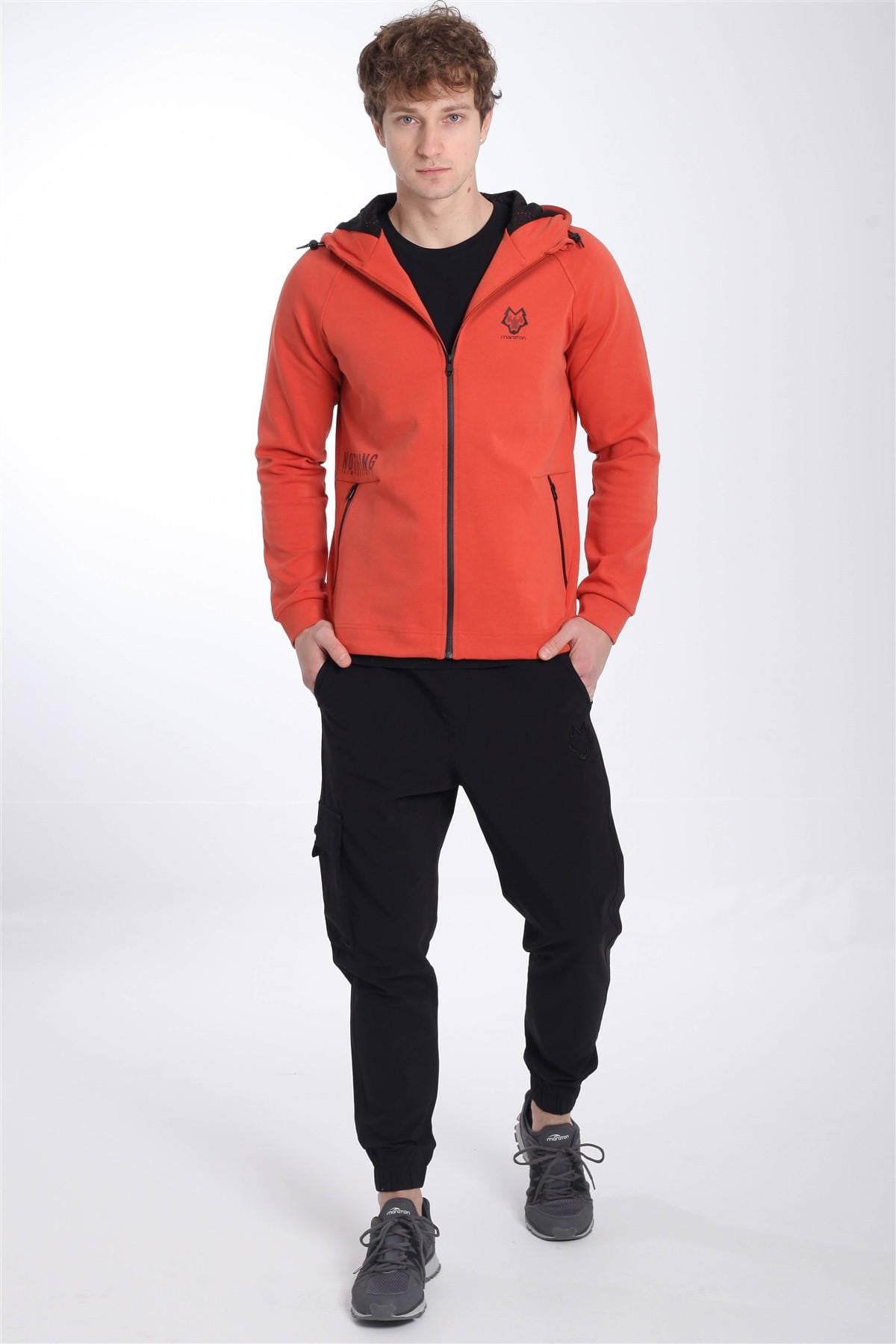Maraton Sportswear Regular Erkek Kapşonlu  Uzun Kol  Eşofman Üstü 20544