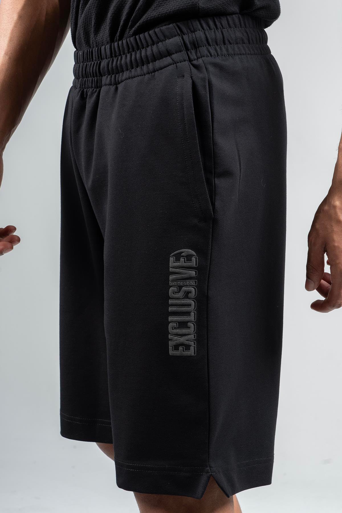 Maraton Sportswear Regular Erkek  Şort  Basic Siyah Şort 23171