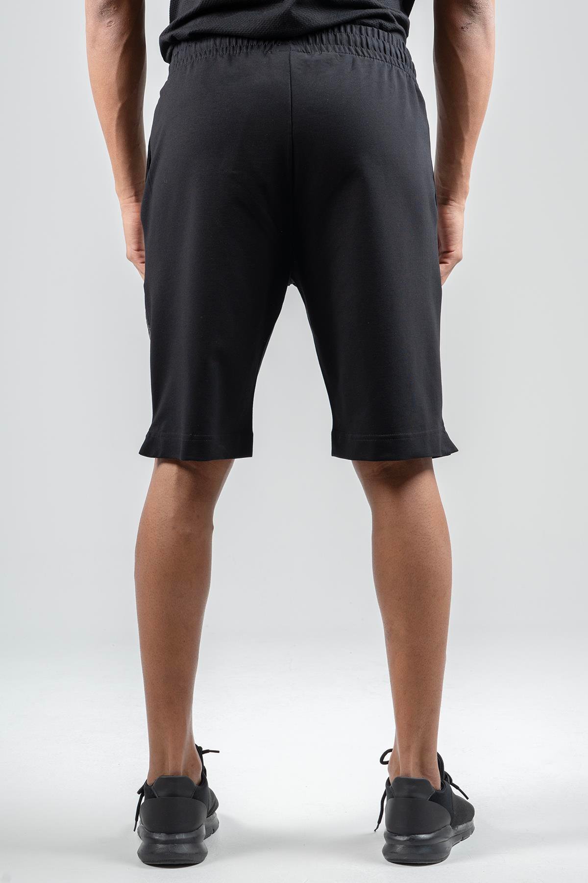 Maraton Sportswear Regular Erkek  Şort  Basic Siyah Şort 23171