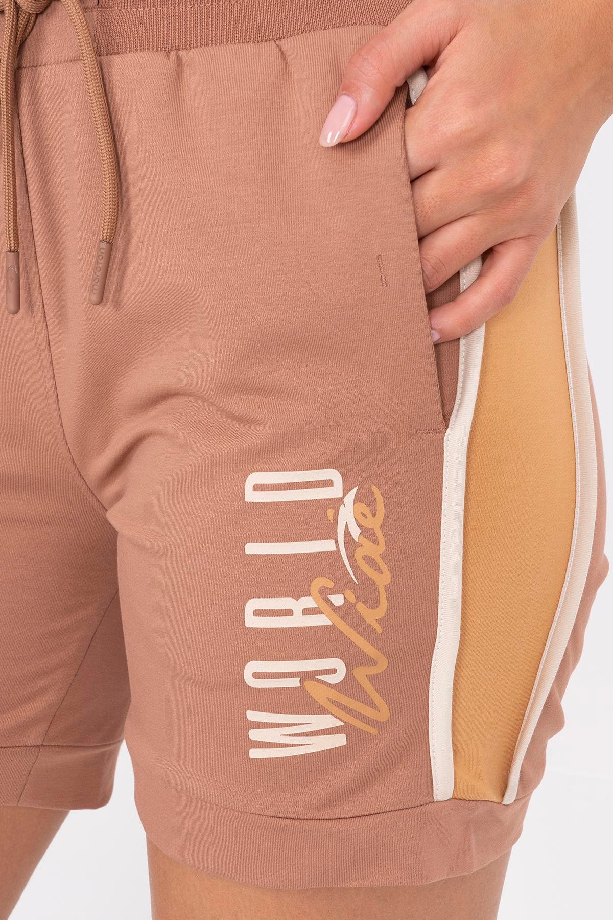 Maraton Sportswear Regular Kadın    Basic Mantar Şort 21159