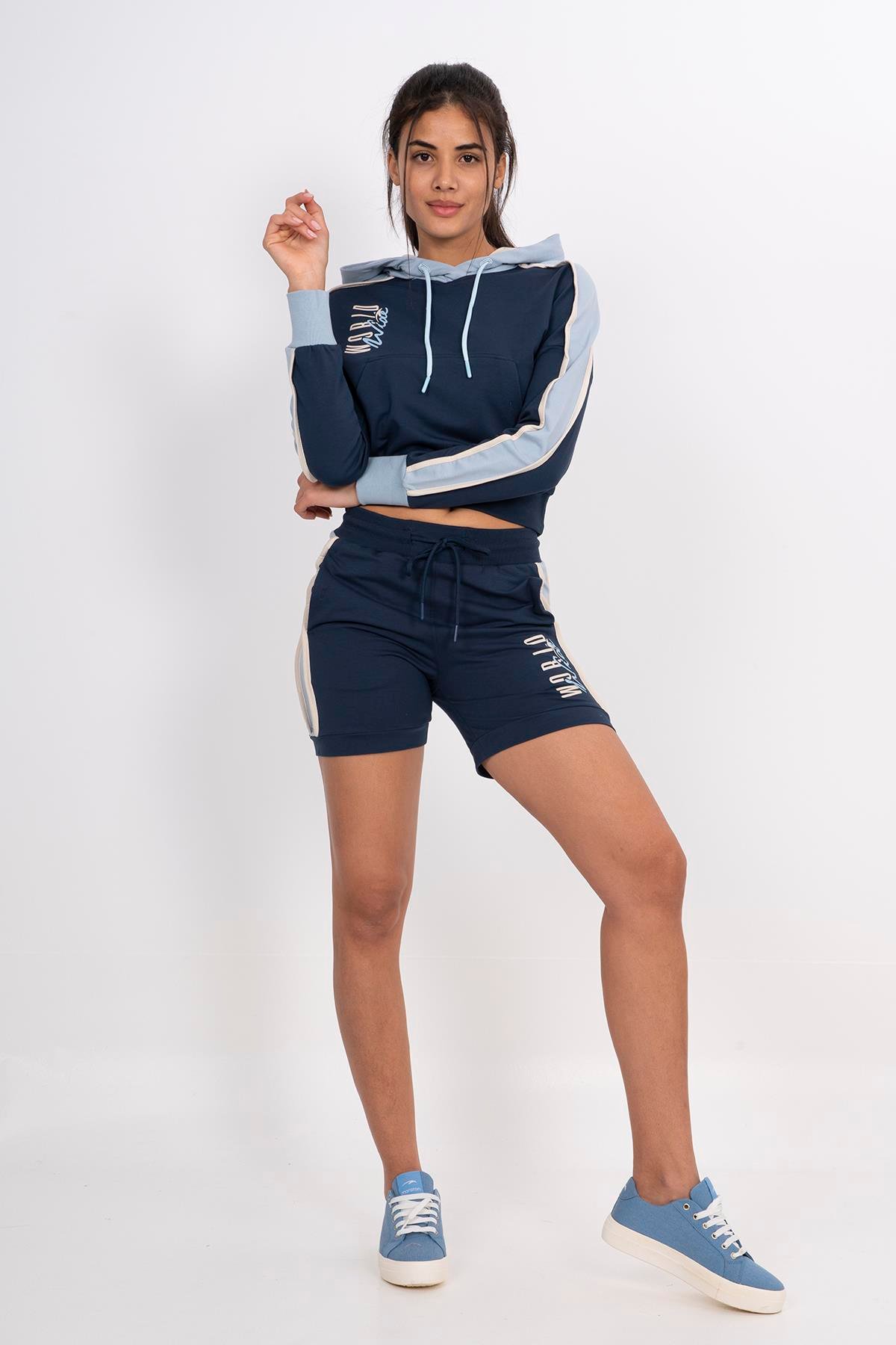 Maraton Sportswear Regular Kadın    Basic NAVY Şort 21159