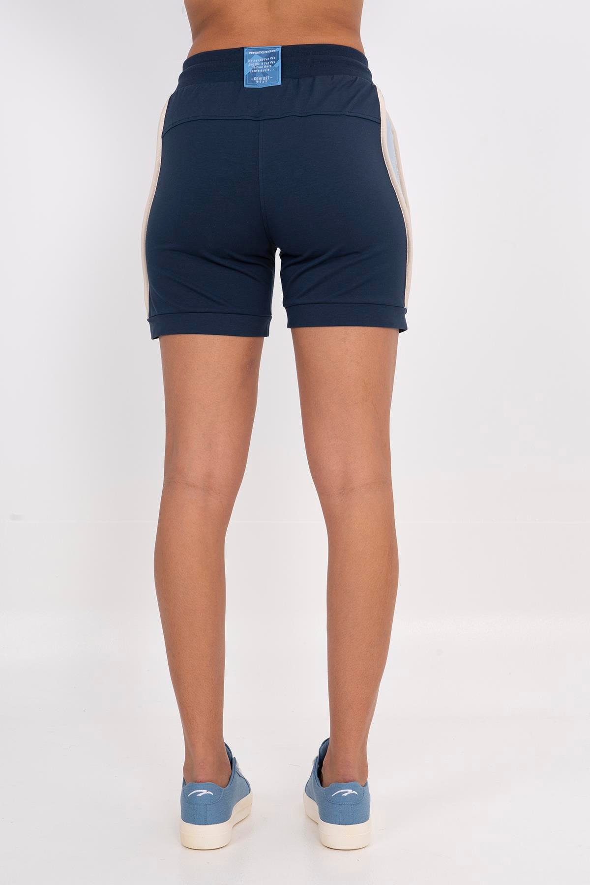 Maraton Sportswear Regular Kadın    Basic NAVY Şort 21159