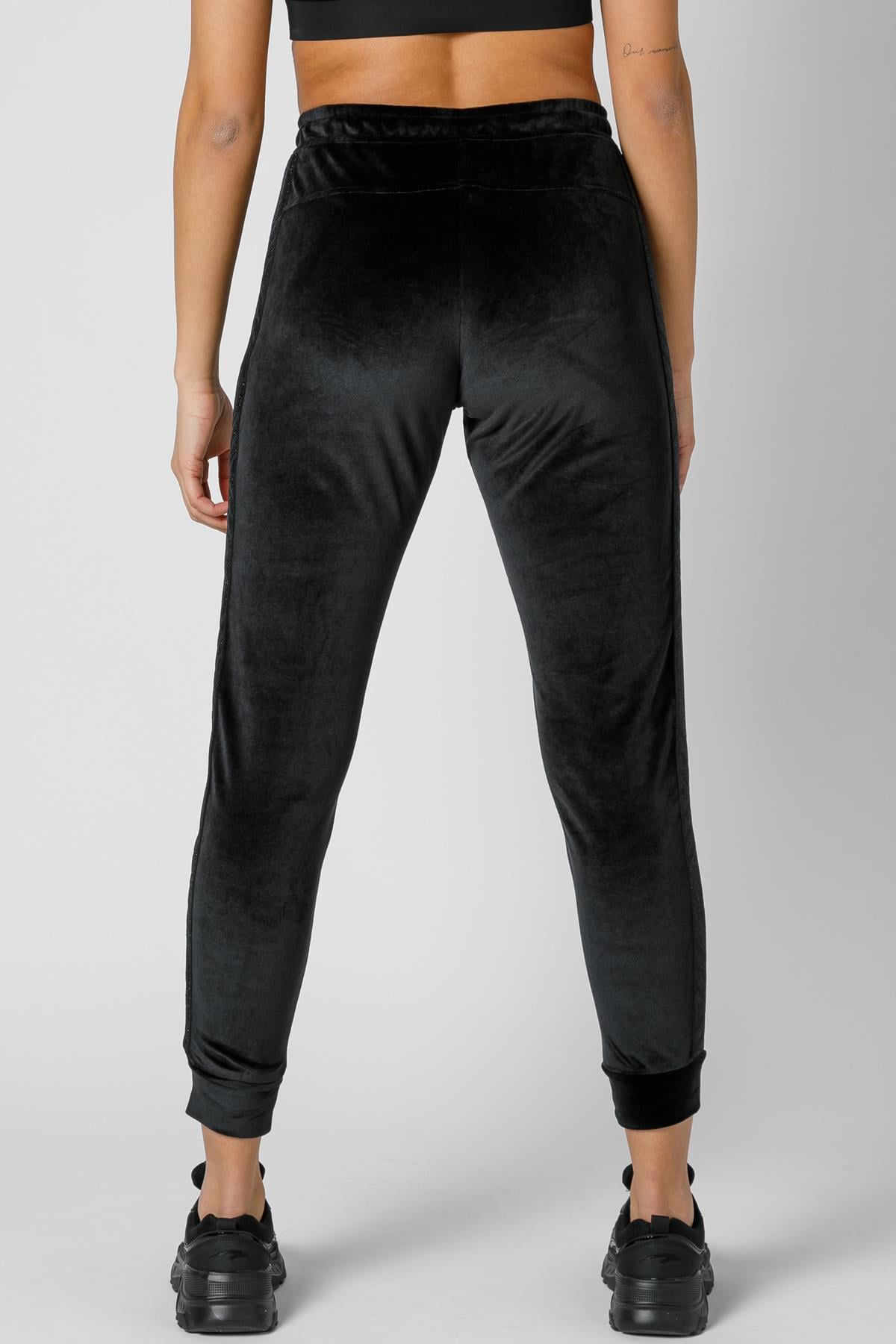 Maraton Sportswear Regular Kadın    Basic Siyah Pantolon 19462