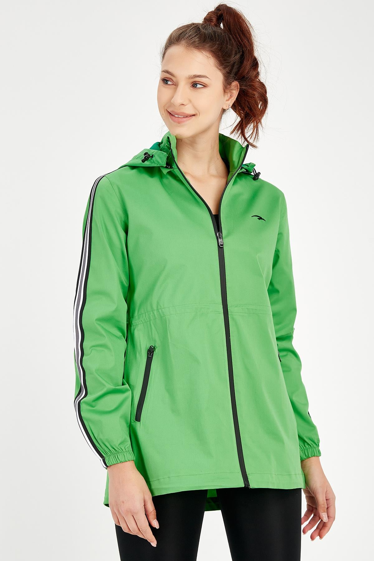Maraton Sportswear Regular Kadın Kapşonlu  Uzun Kol Basic Ceket 19353