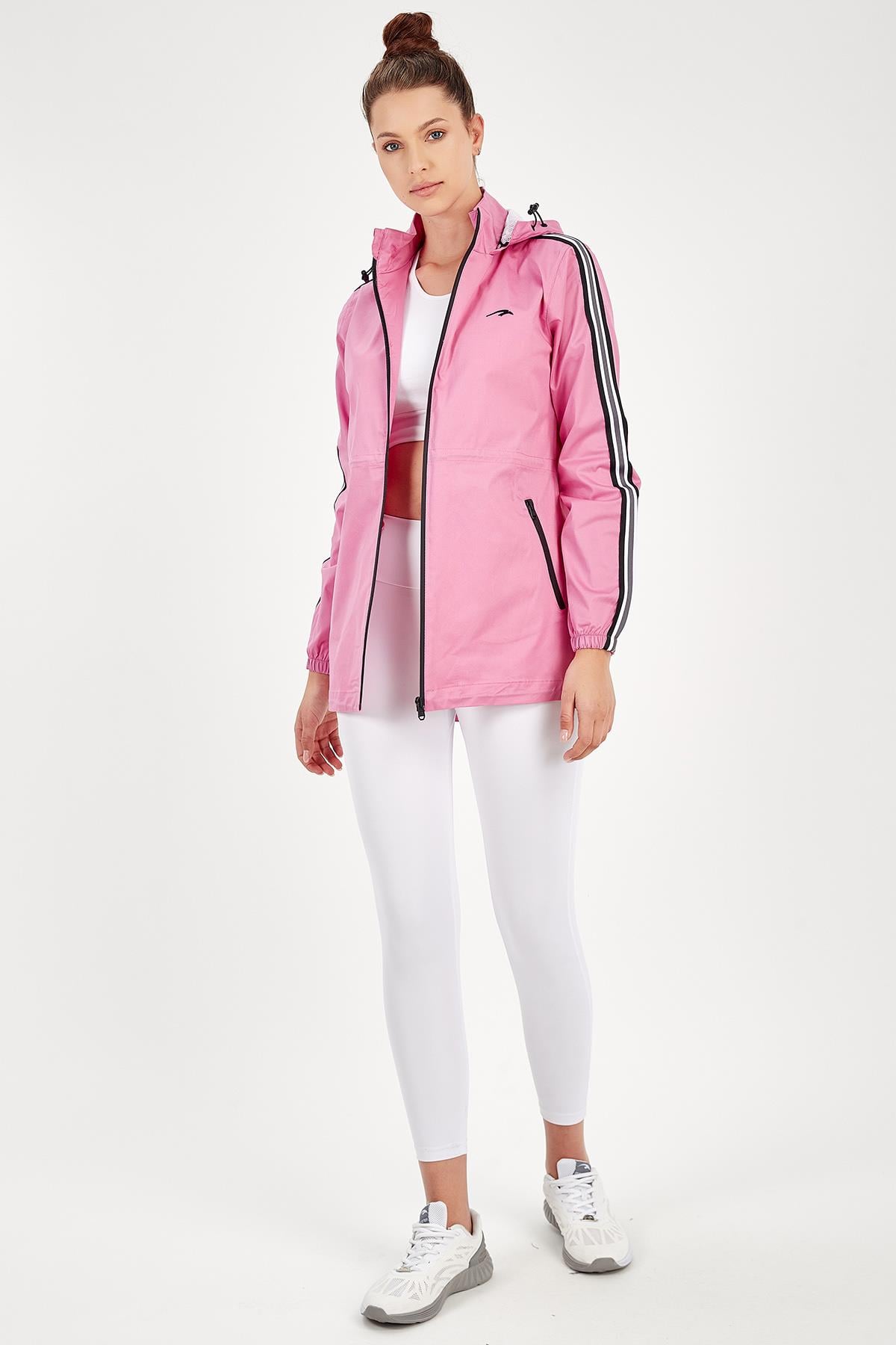 Maraton Sportswear Regular Kadın Kapşonlu  Uzun Kol Basic Ceket 19353