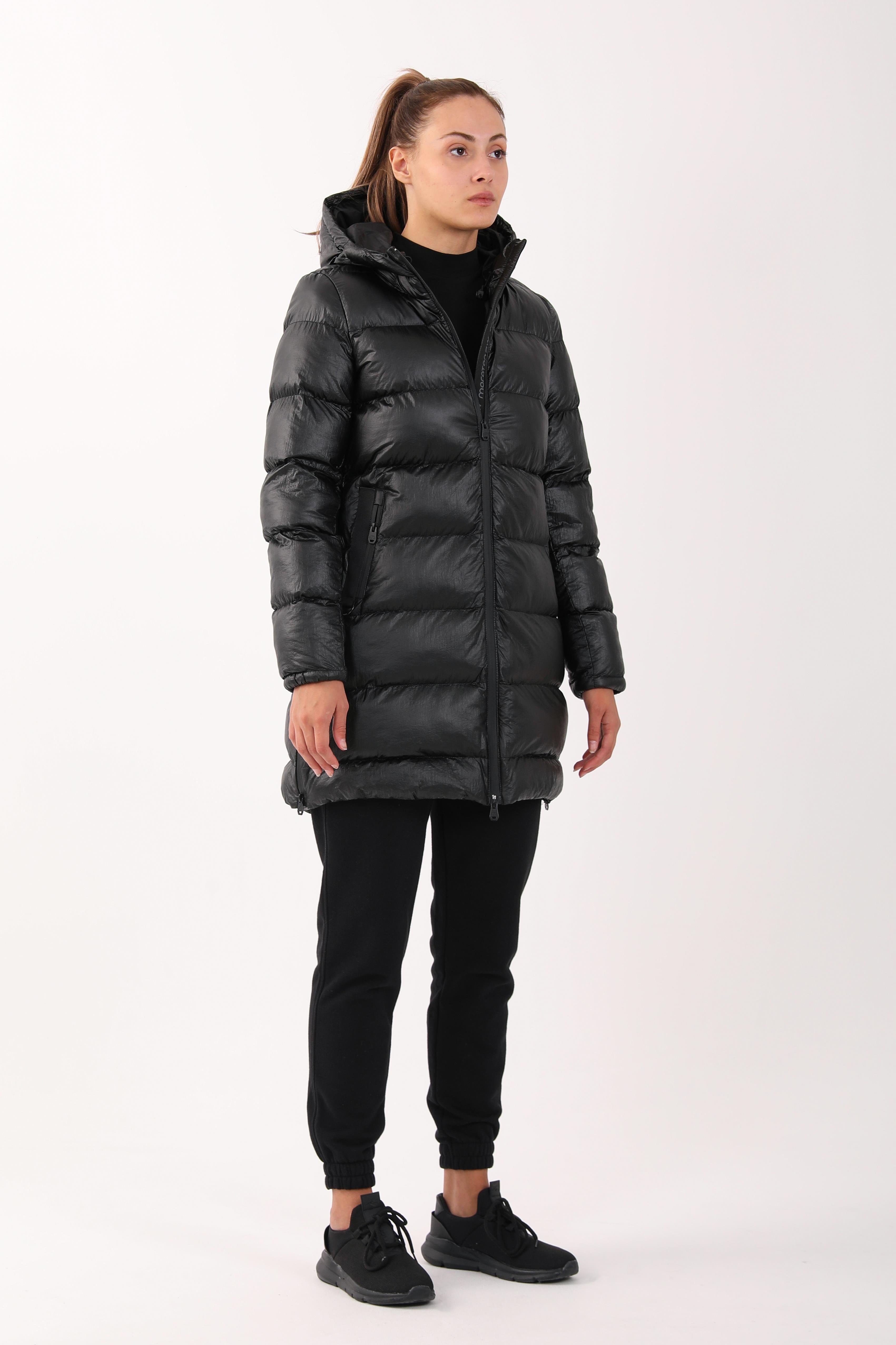 Maraton Sportswear Regular Kadın Kapşonlu  Uzun Kol Basic Parka 21283
