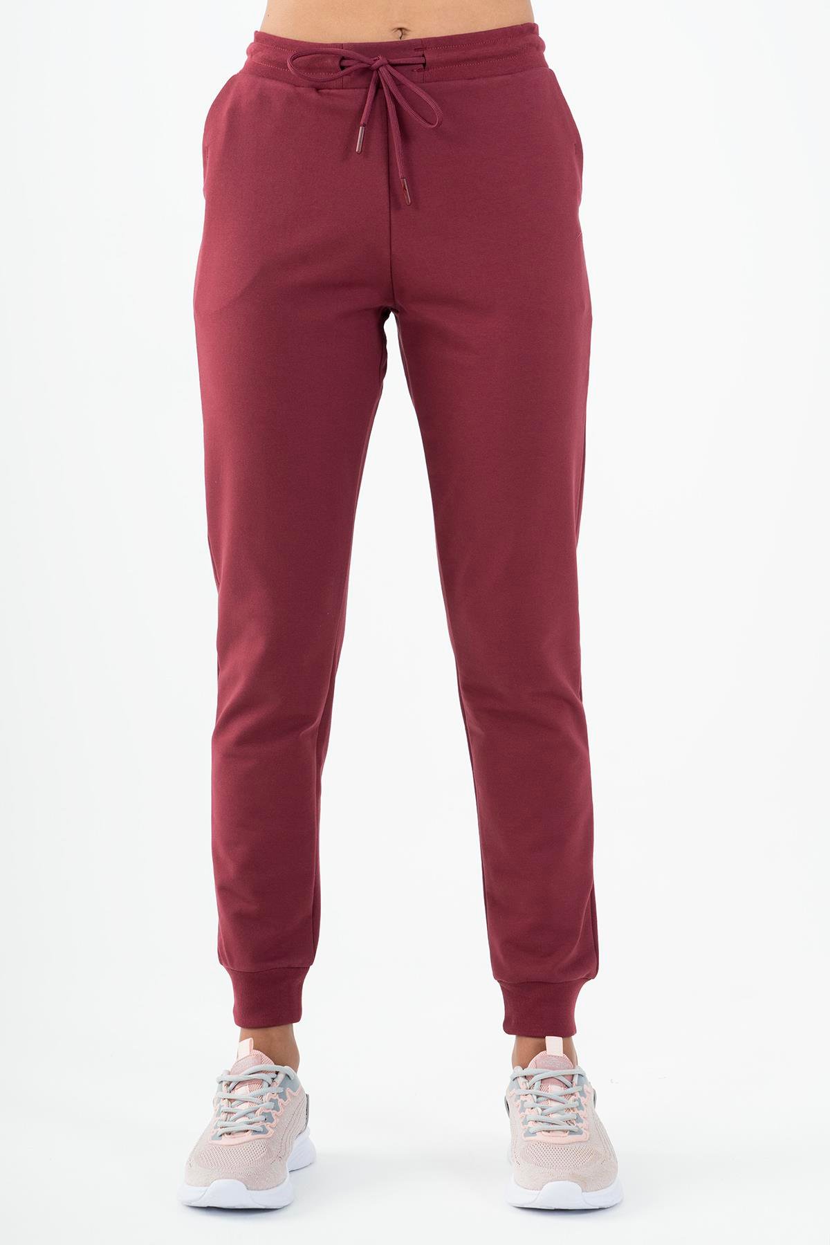 Maraton Sportswear Regular Kadın  Ribana Paça  Basic Eşofman Altı 22181