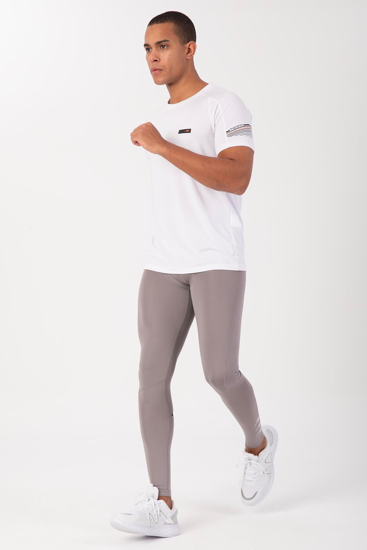 Maraton Sportswear SlimFit Erkek    Basic Gri Tayt 20100