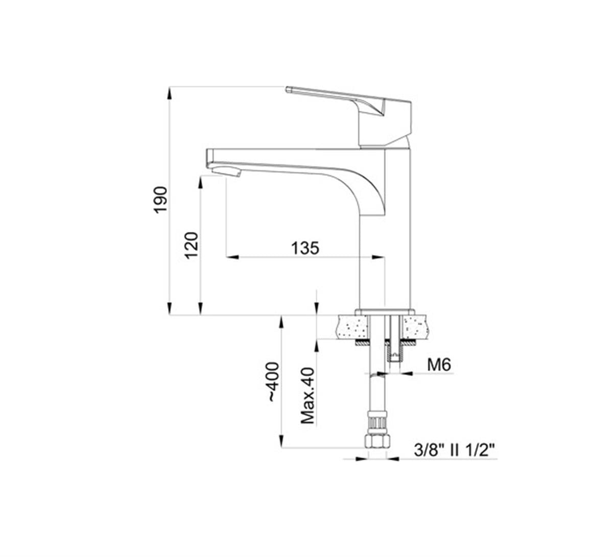 Adell Azure Titanyum Lavabo Bataryası 156801037