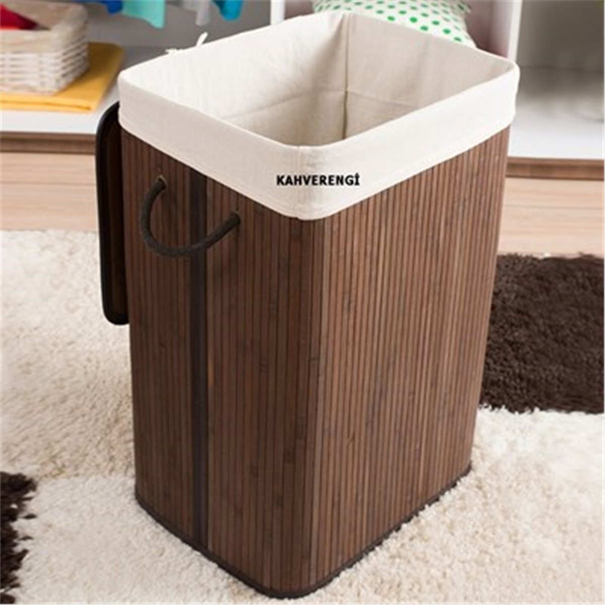 Adore Spt-02-Kh-1 Handy Mate Bambu Çamaşır Sepeti