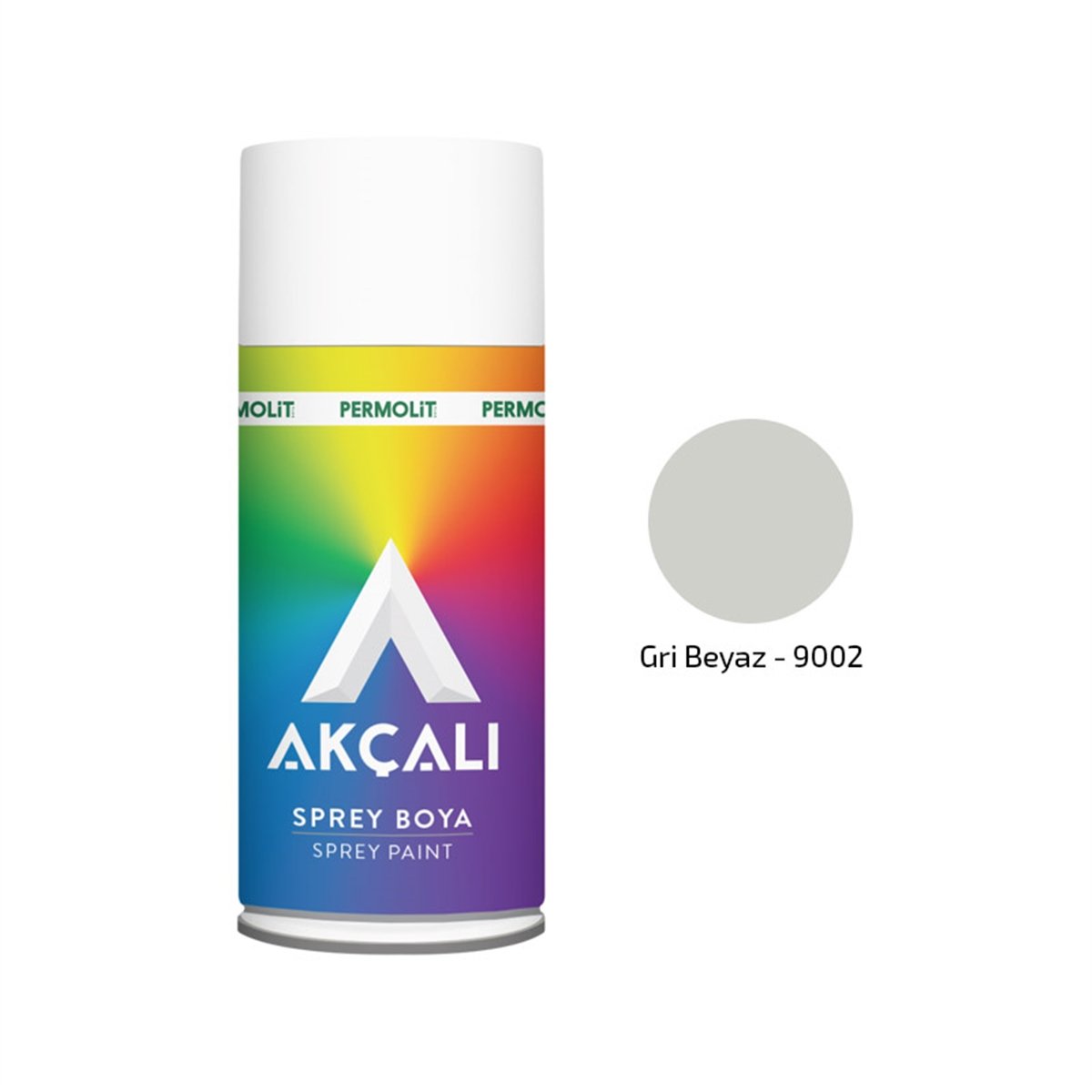 Akçalı Sprey Boya Düz Renk 9002 Gri Beyazı