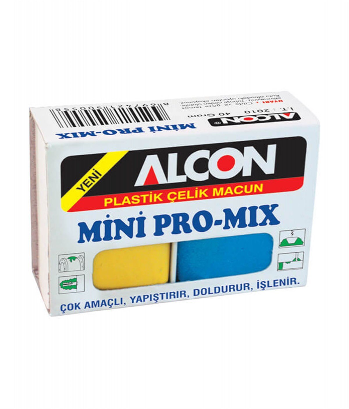Alcon Plastik Çelik Macun 2K Mini Pro-Mix 40 Gr