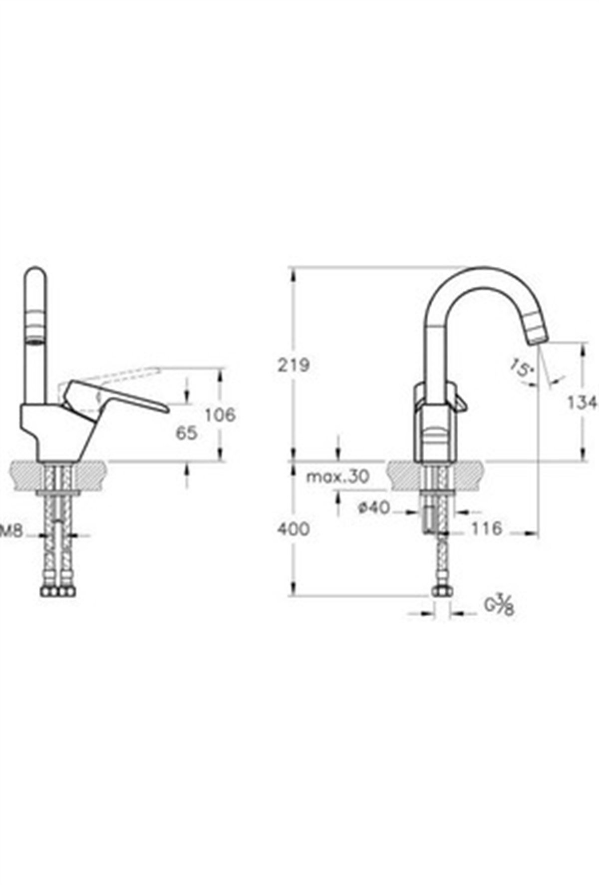 Artema Axe S Lavabo Bataryası A42436