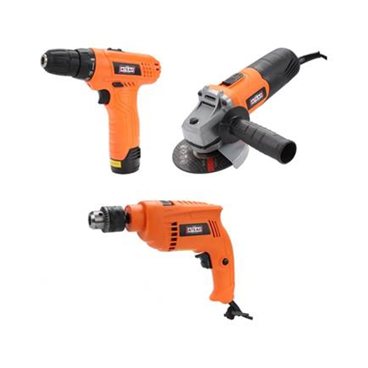 Attlas Süper 3 Lü Set (Matkap+Taşlama-12V Akülü Makina)