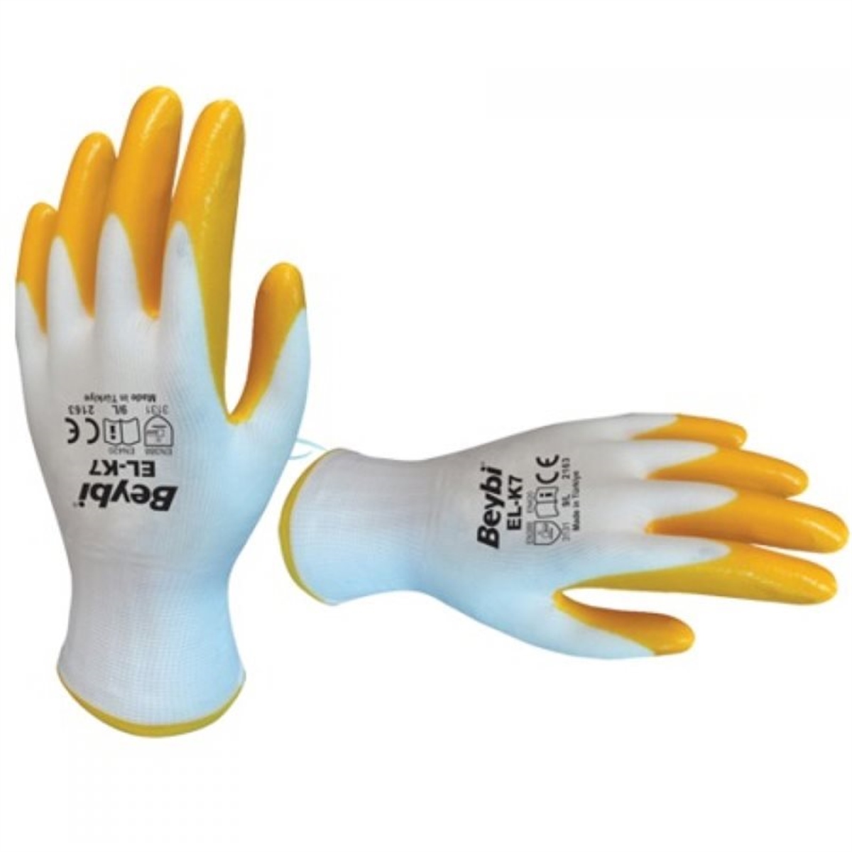 Beybi No:9 Nitril Eldiven El-K1 Sarı