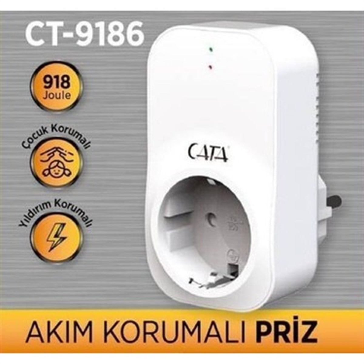 Cata CT-9186 4000W 918 Joule Akım Korumalı Priz