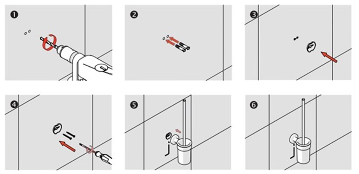 Deppot Arya Krom Klozet Fırçası A.2030