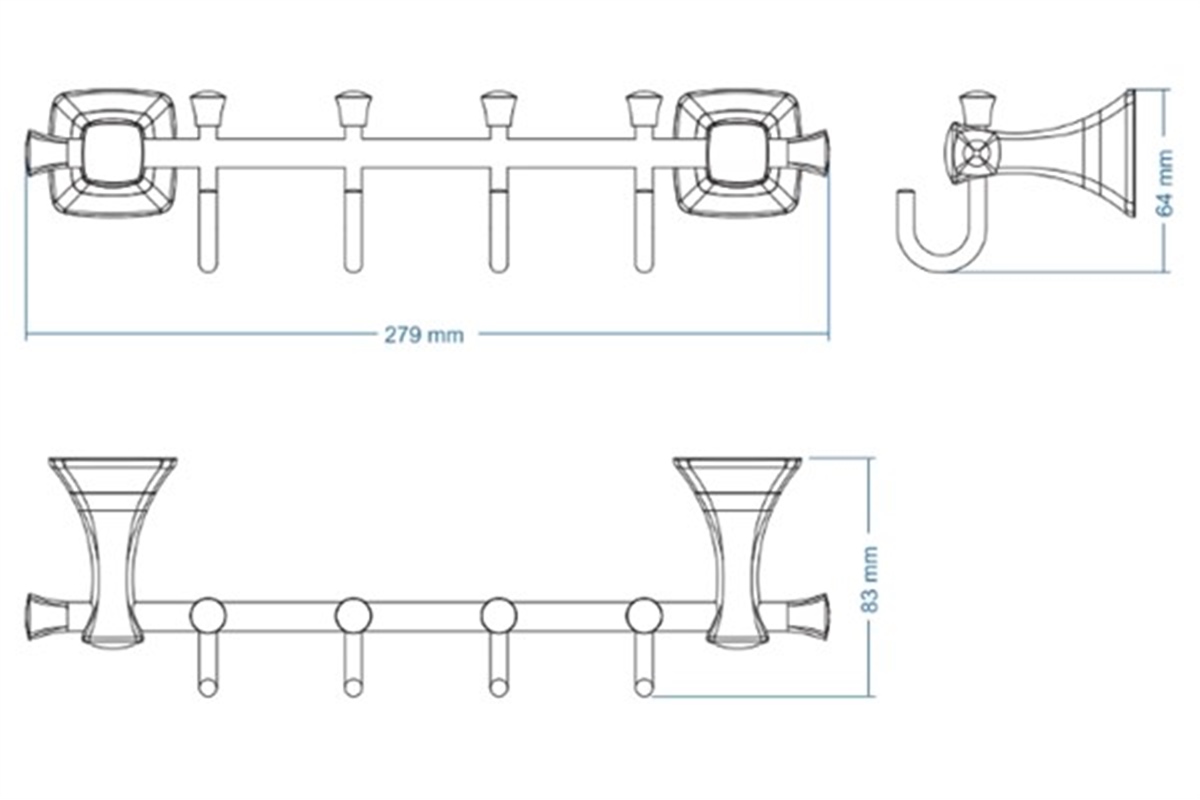 Deppot Eifel Set Askılık Mat Altın A.1429.Ma