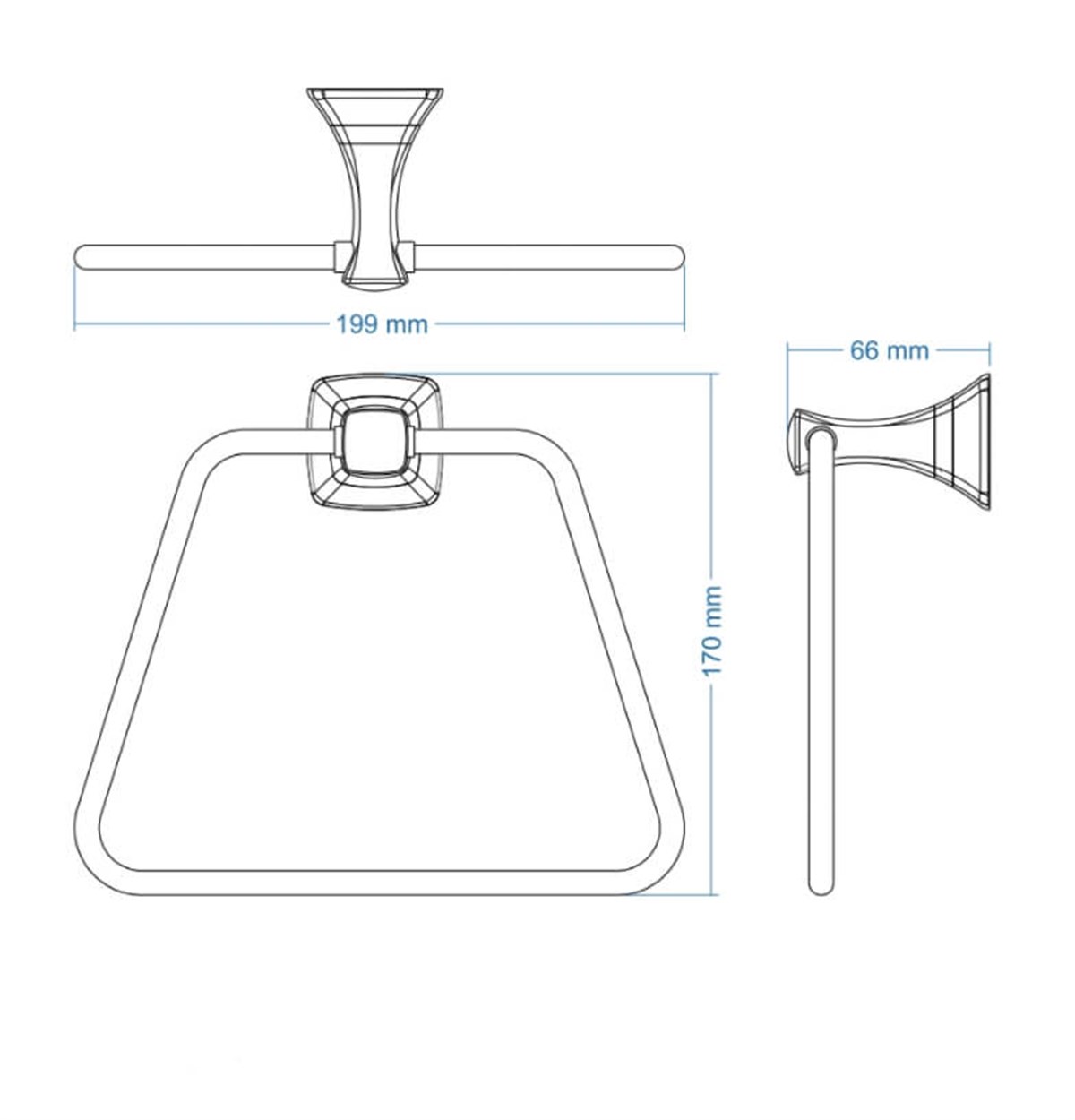 Deppot Eiffel Yuvarlak Havluluk Mat Altın A.1417.Ma