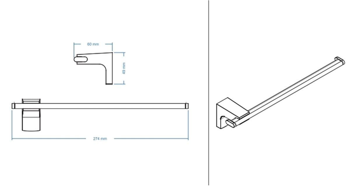 Deppot F-1 Krom Kağıt Havluluk A.1712