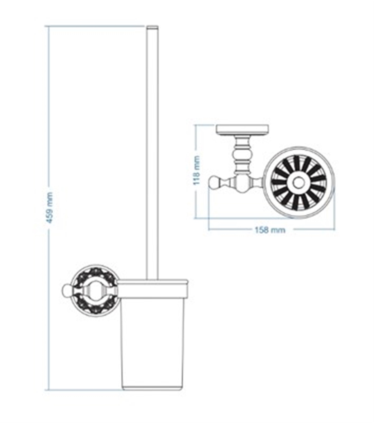 Deppot Hürrem Klozet Fırça Antik Sarı