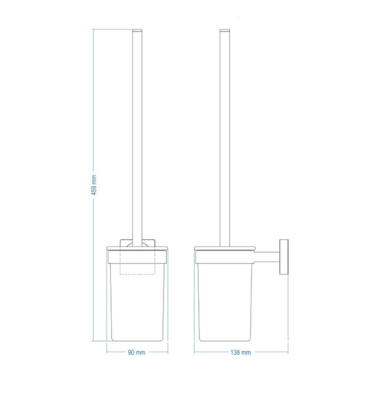 Deppot Luna Krom Klozet Fırçalık A.1830