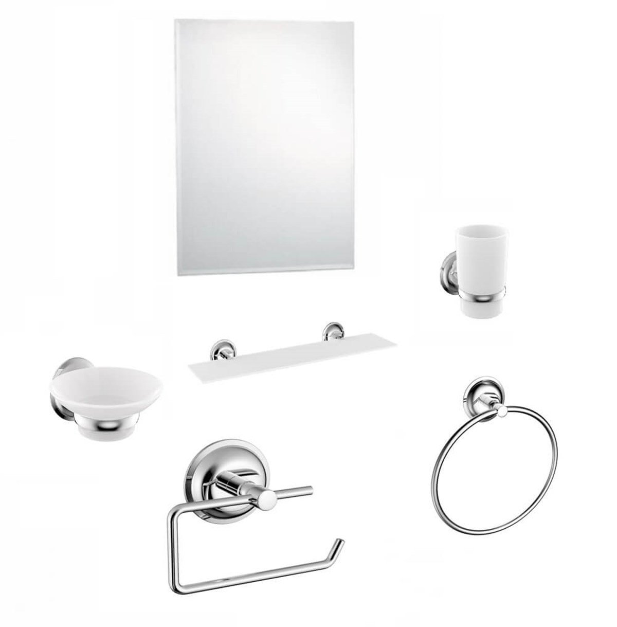 Duxxa Mena 5+1 Parça Krom Banyo Seti