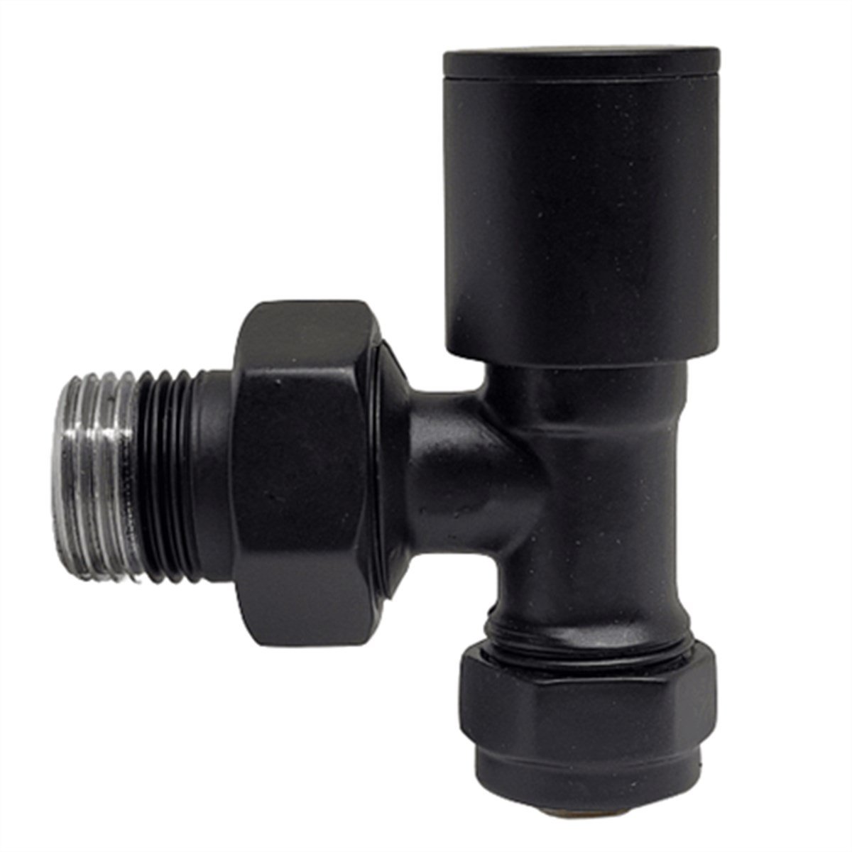 Edp Metal Kapaklı Mat Siyah Havlupan Radyatör Vanası Pex Ø16x1/2 2 Li Set