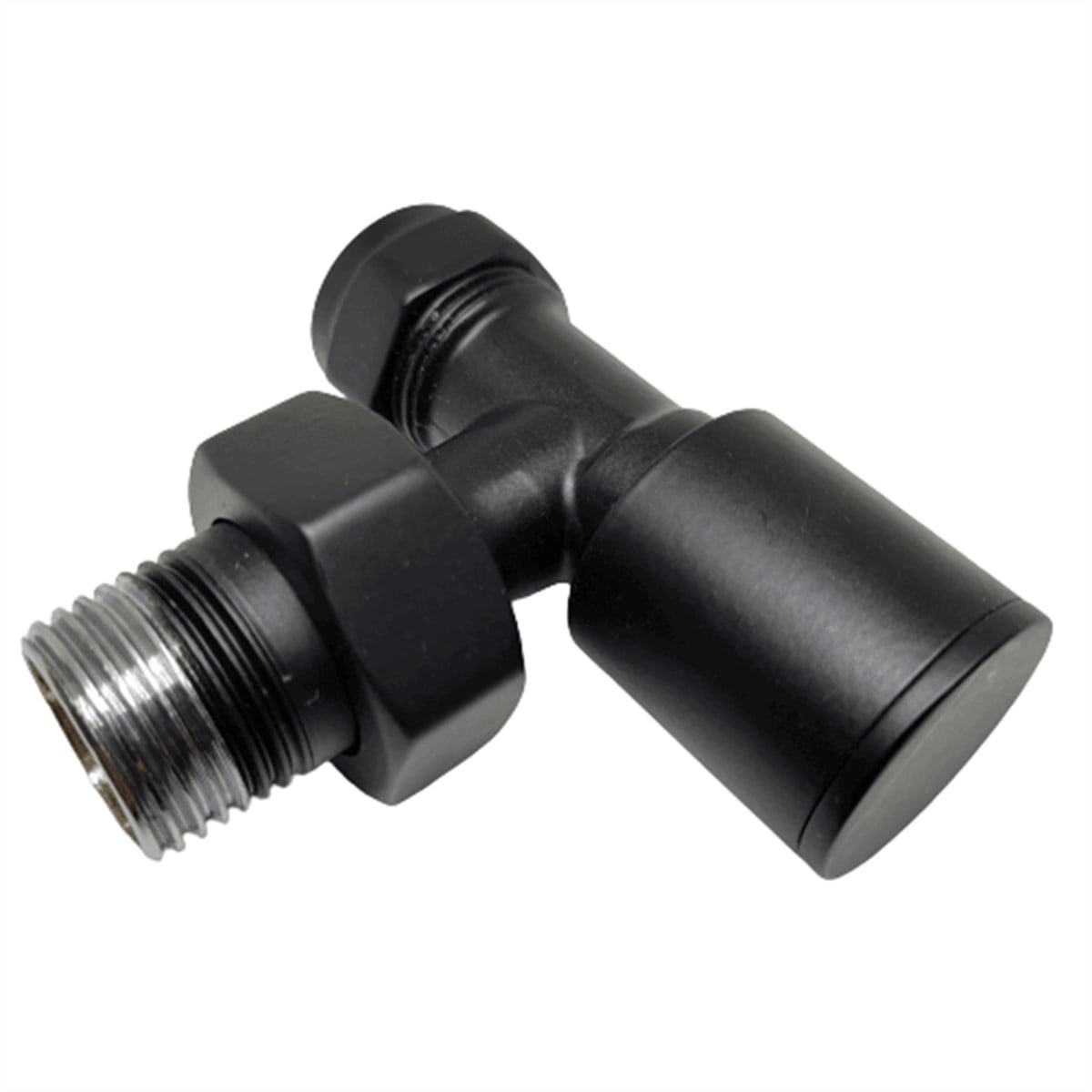 Edp Metal Kapaklı Mat Siyah Havlupan Radyatör Vanası Pex Ø16x1/2 2 Li Set
