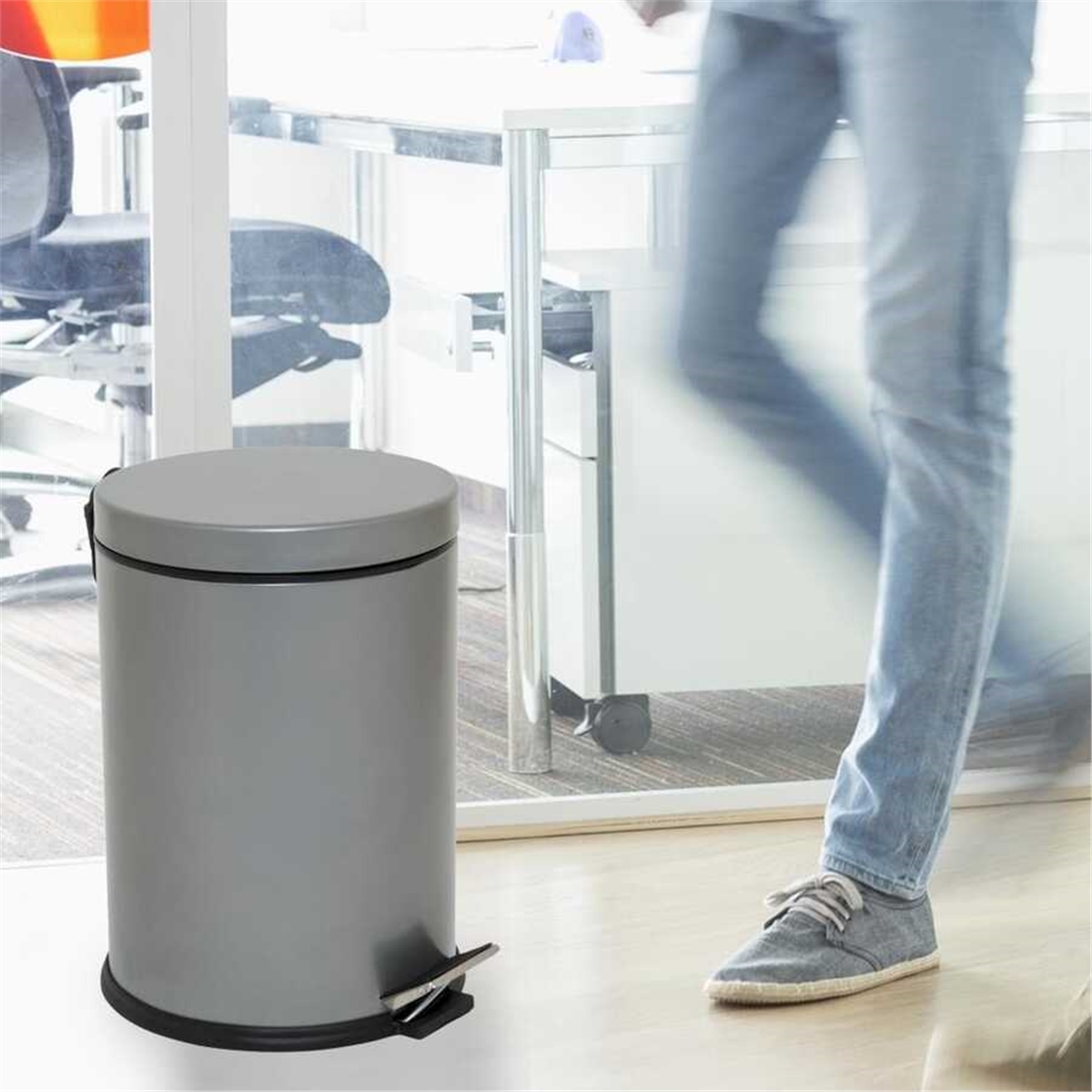 Efor 12 Litre Pedallı Çöp Kovası Gri 815g