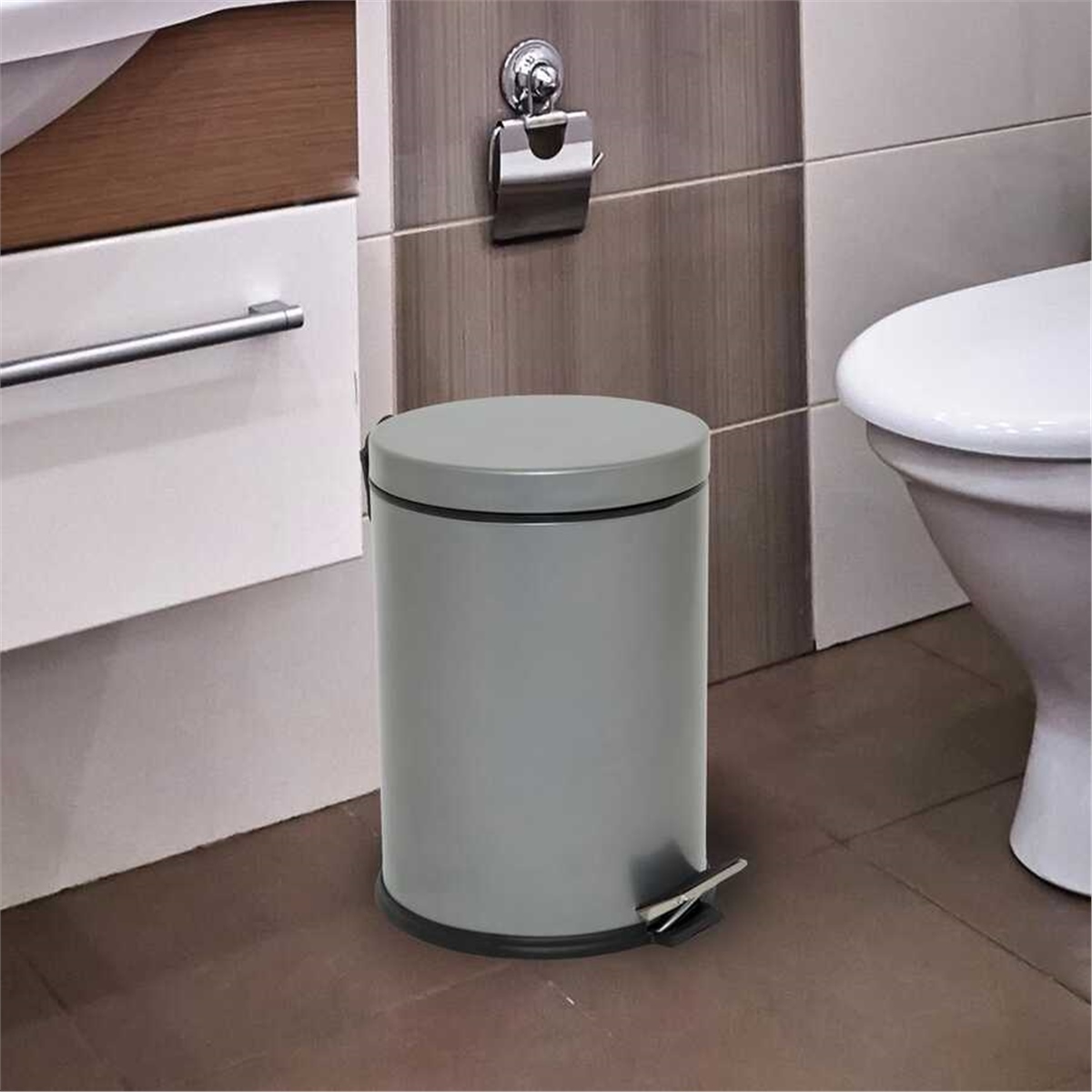 Efor 12 Litre Pedallı Çöp Kovası Gri 815g