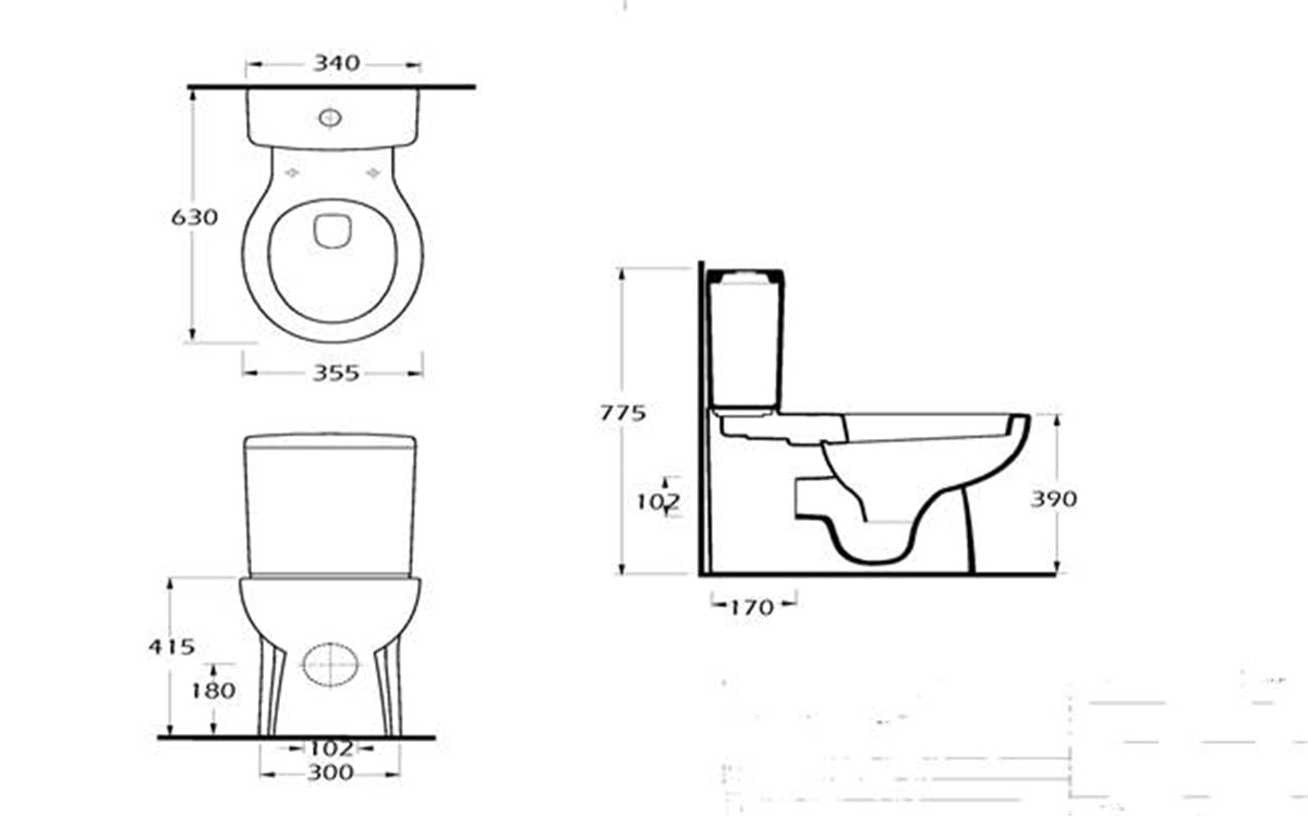Ege Likya Duvara Dayalı Klozet-Rezervuar-Kapak-İç Takım