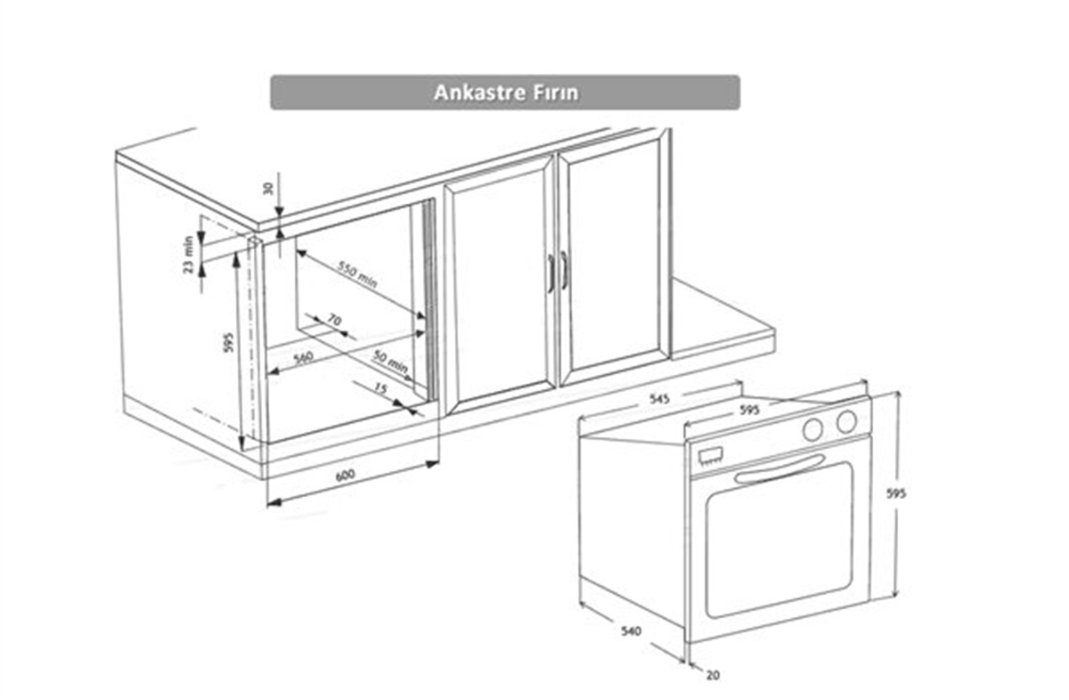 Evii Ankastre Fırın Kuvars 5237 E