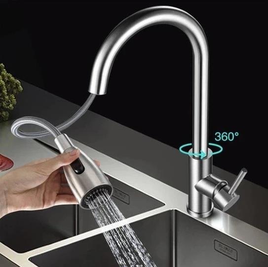 Fleko İnox Kuğu Spiral Eviye Batarya KS10s01