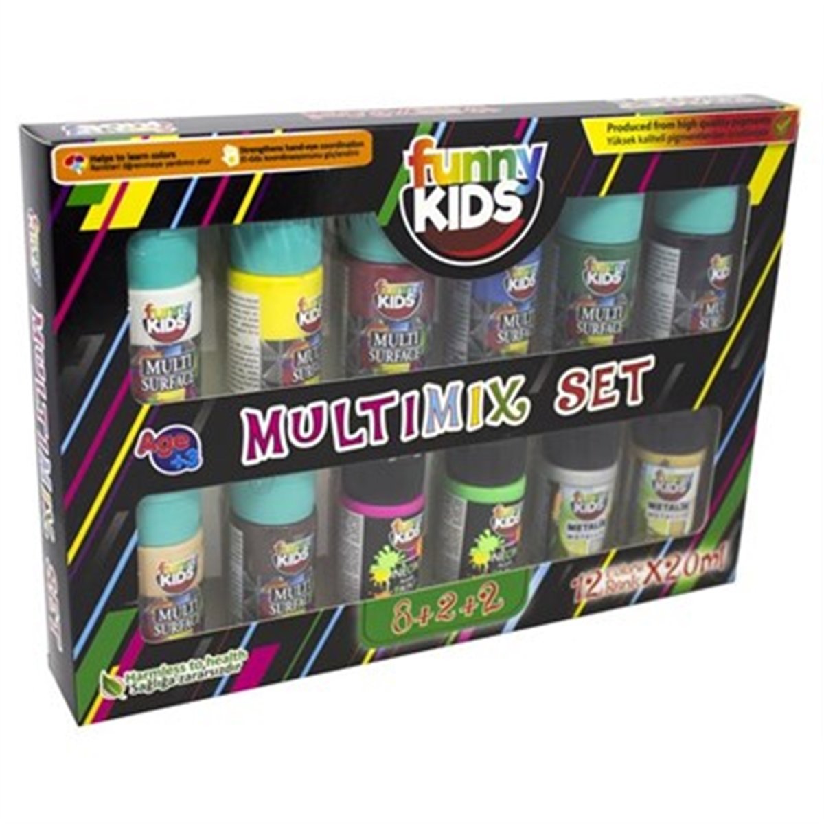 Funny Kids Akrilik Boya Seti 12 Renk